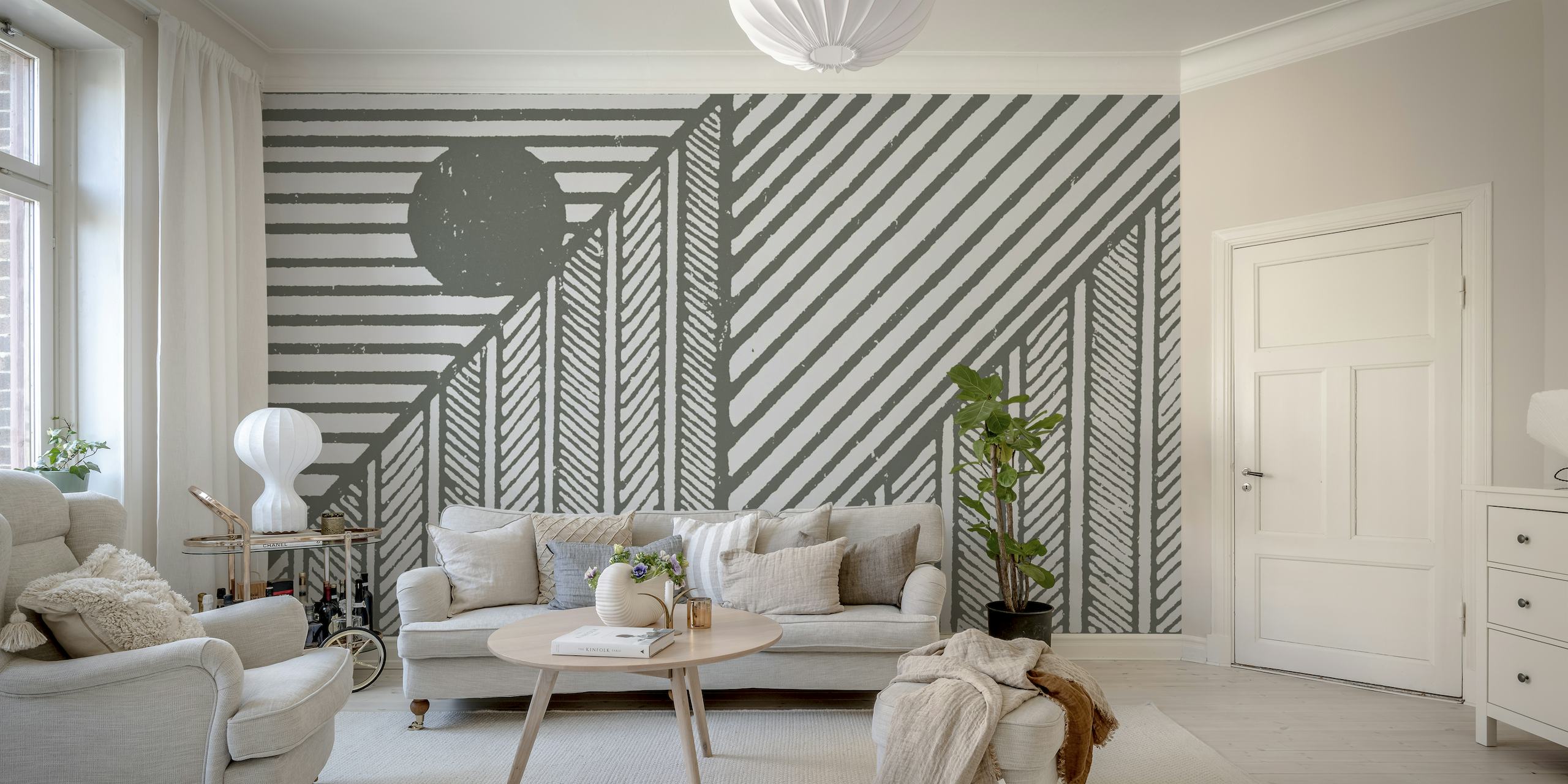 Gray Modernist behang