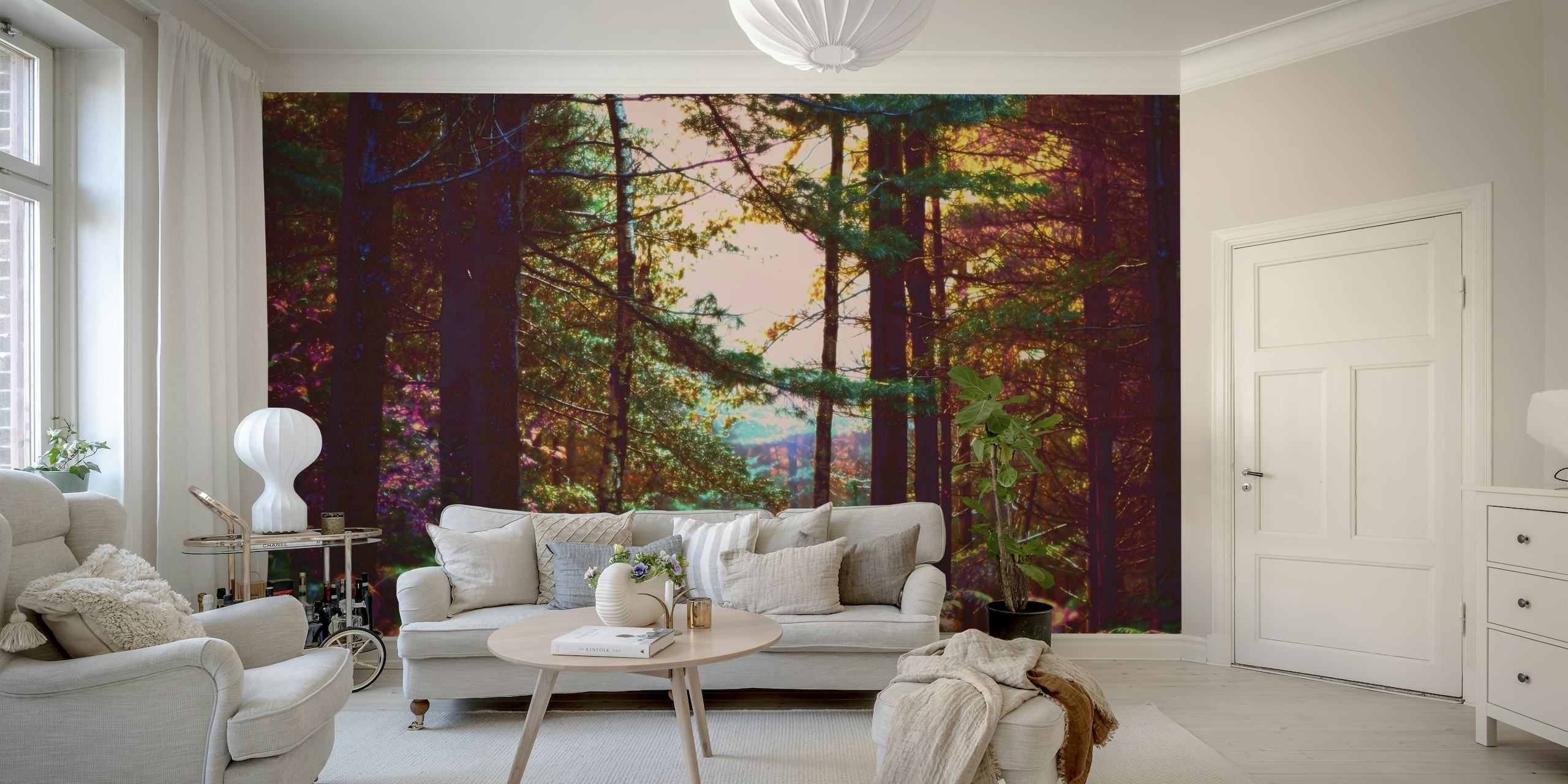Vibrant Spring Forest wallpaper