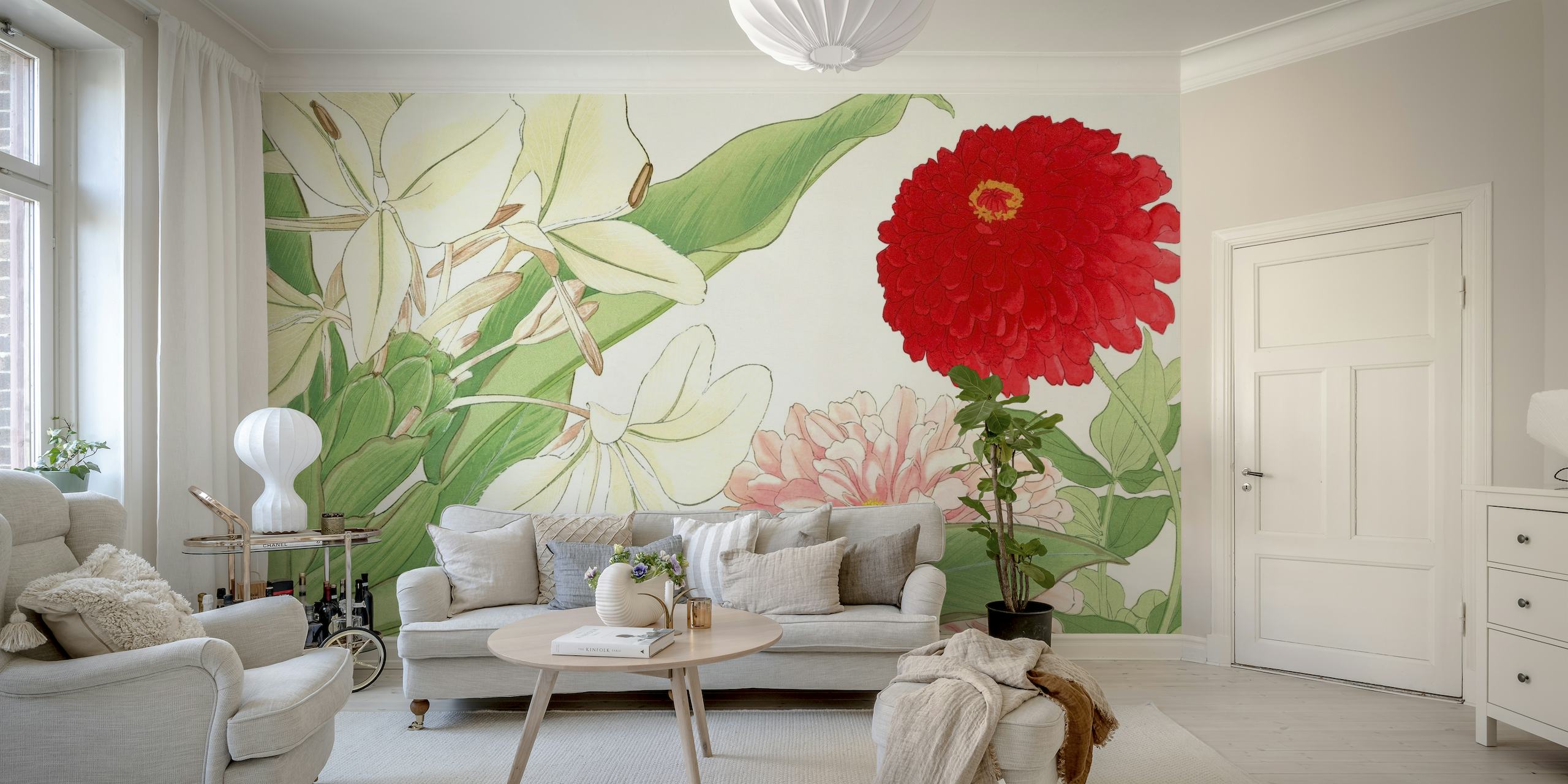 Asia Lilies Floral behang