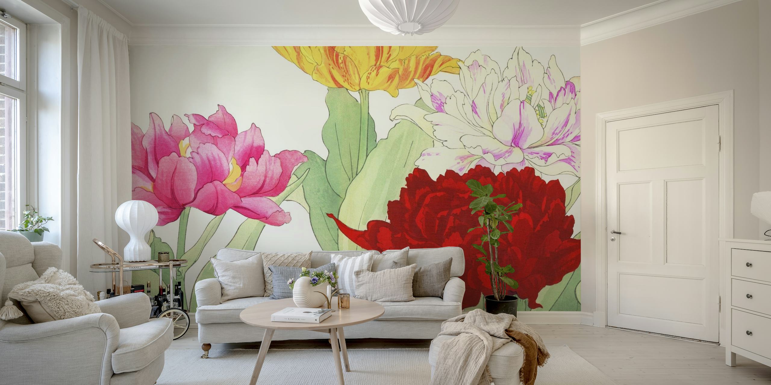 Beautiful Japanese Floral papel de parede