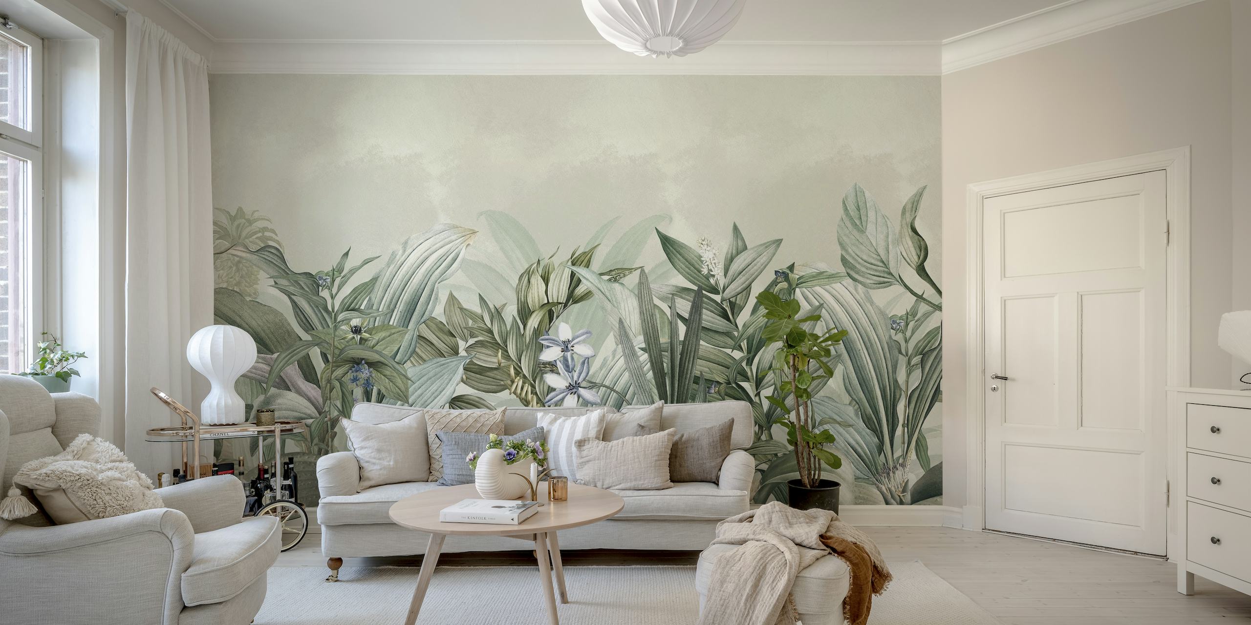 Tropical Vintage Garden papel de parede