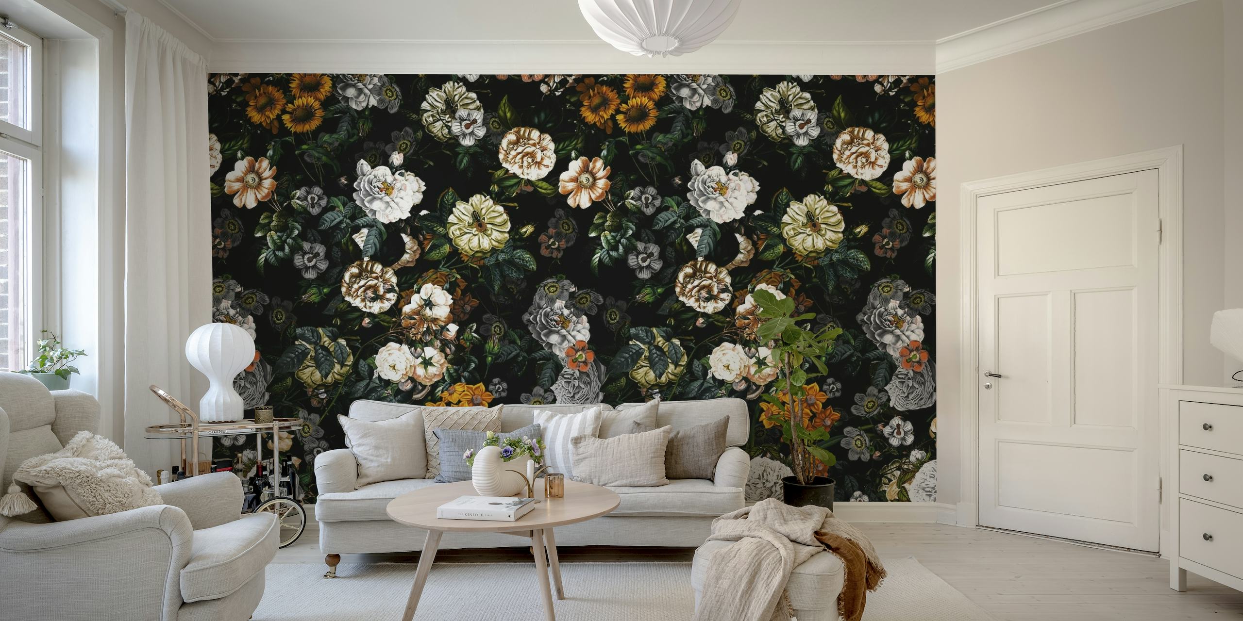 Floral Night Garden wallpaper