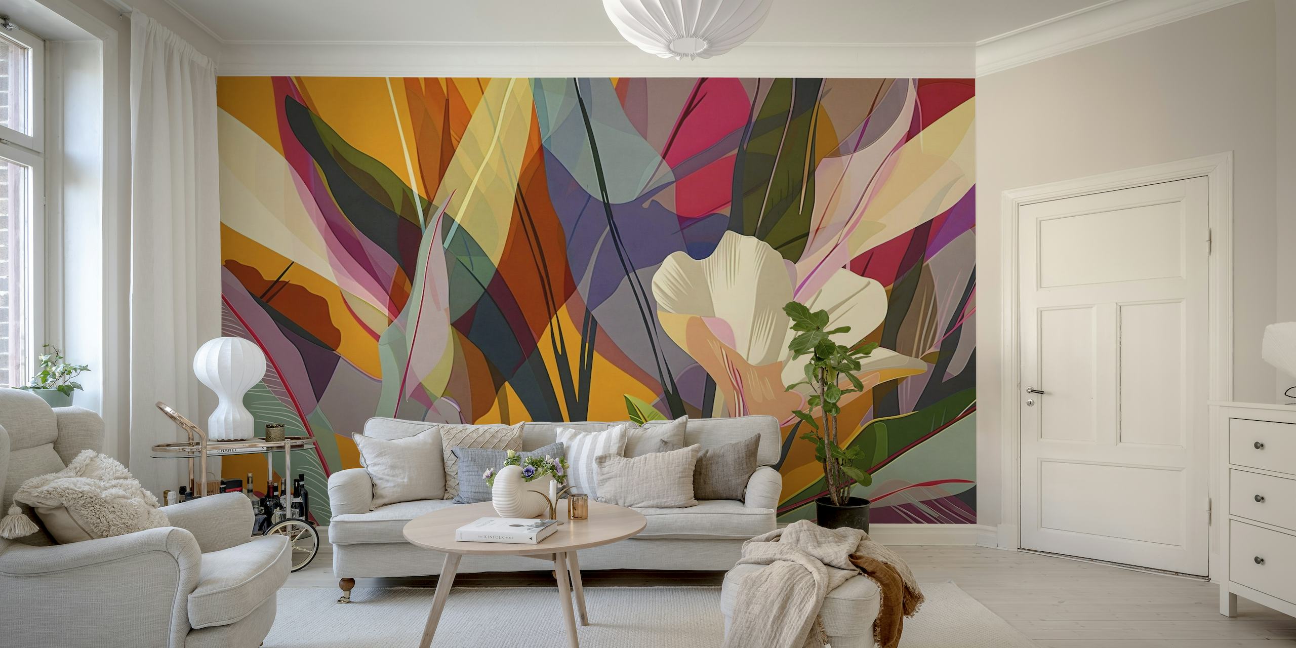 Panoramic Colorful Foliage papel de parede