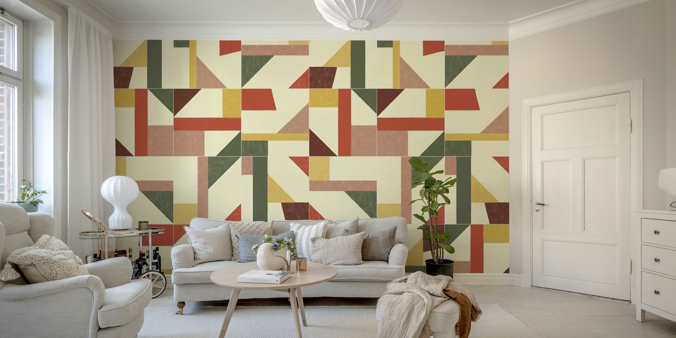 Tangram Wall Tiles Two papel pintado