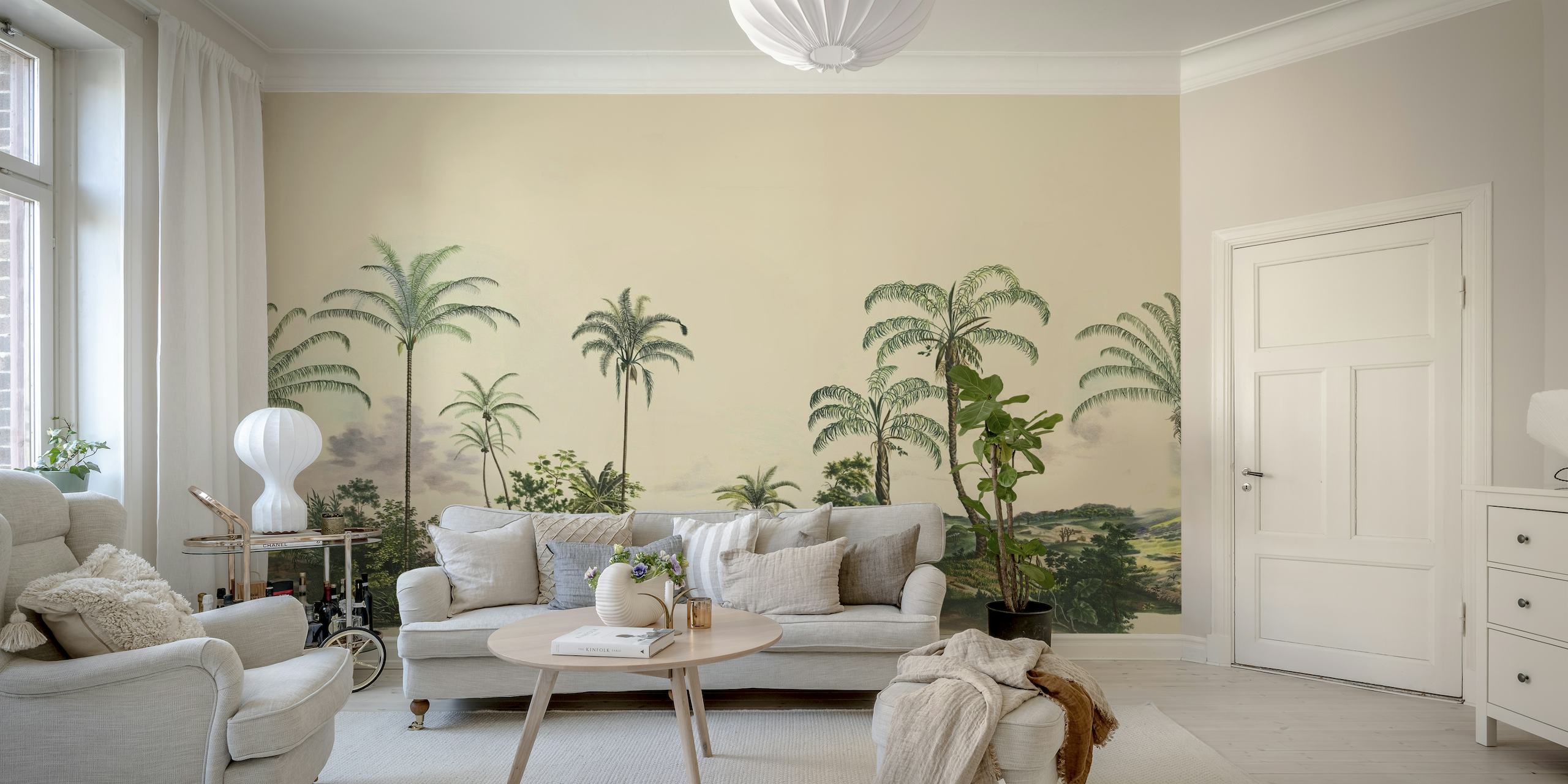African Landscape With Palms papiers peint