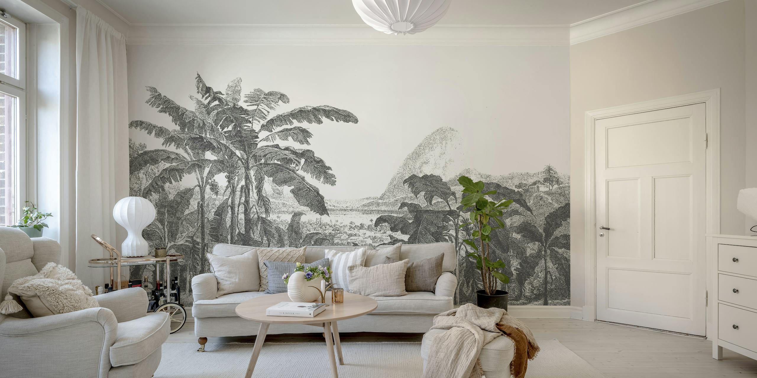Palms and Mountains - Aster papel pintado