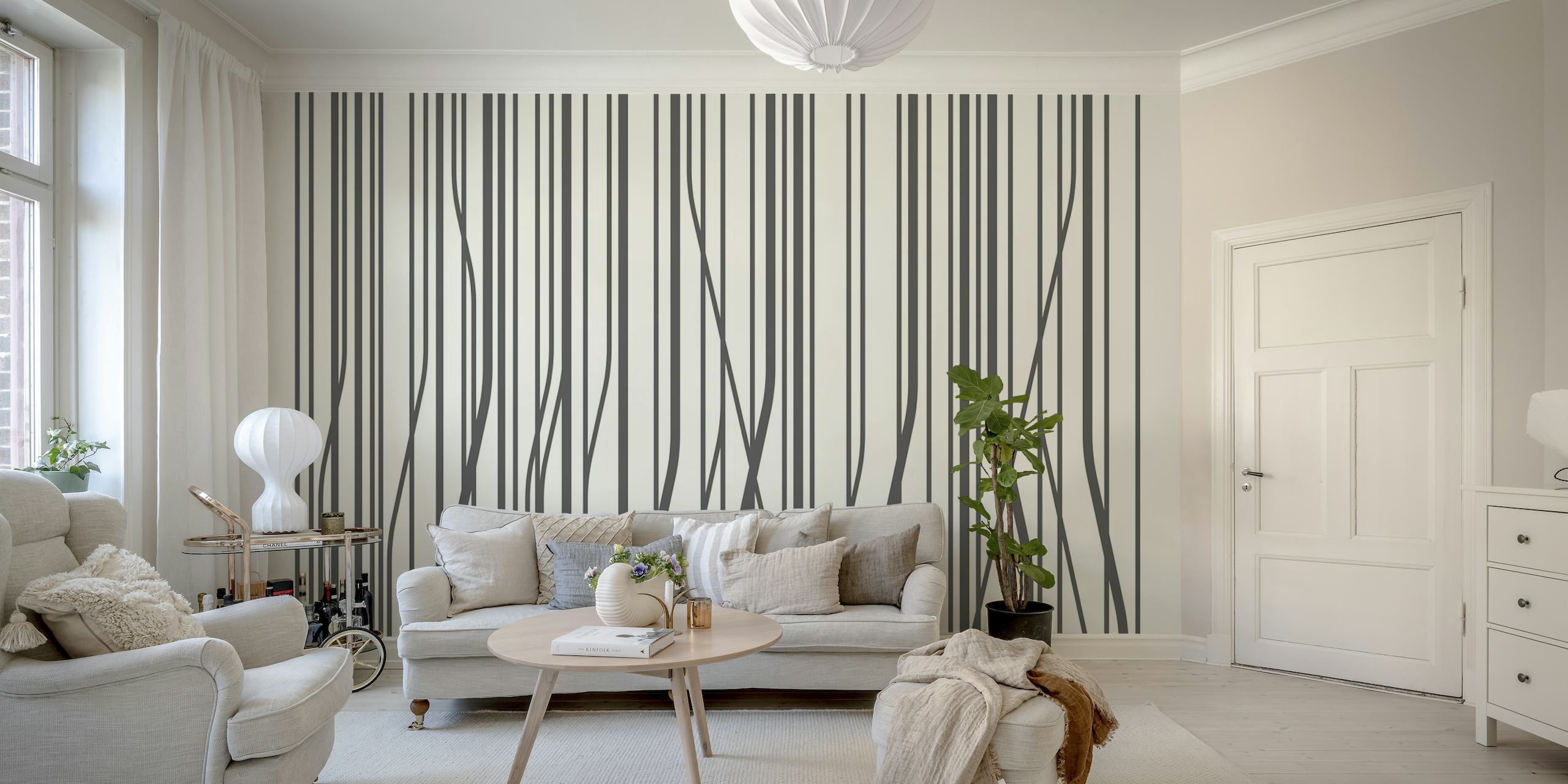 Birch Stripe wallpaper