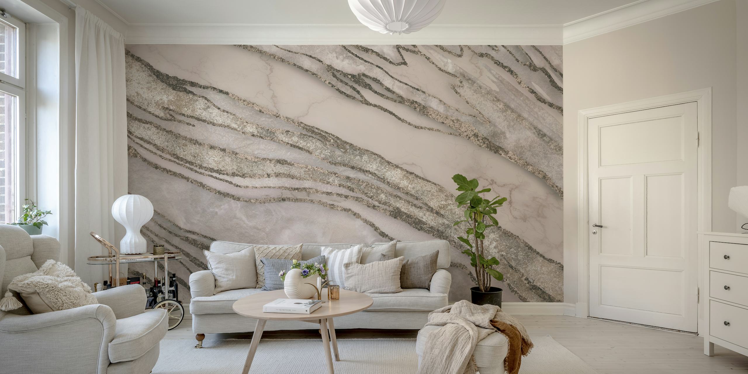 Blush Cream Marble Mineral wallpaper