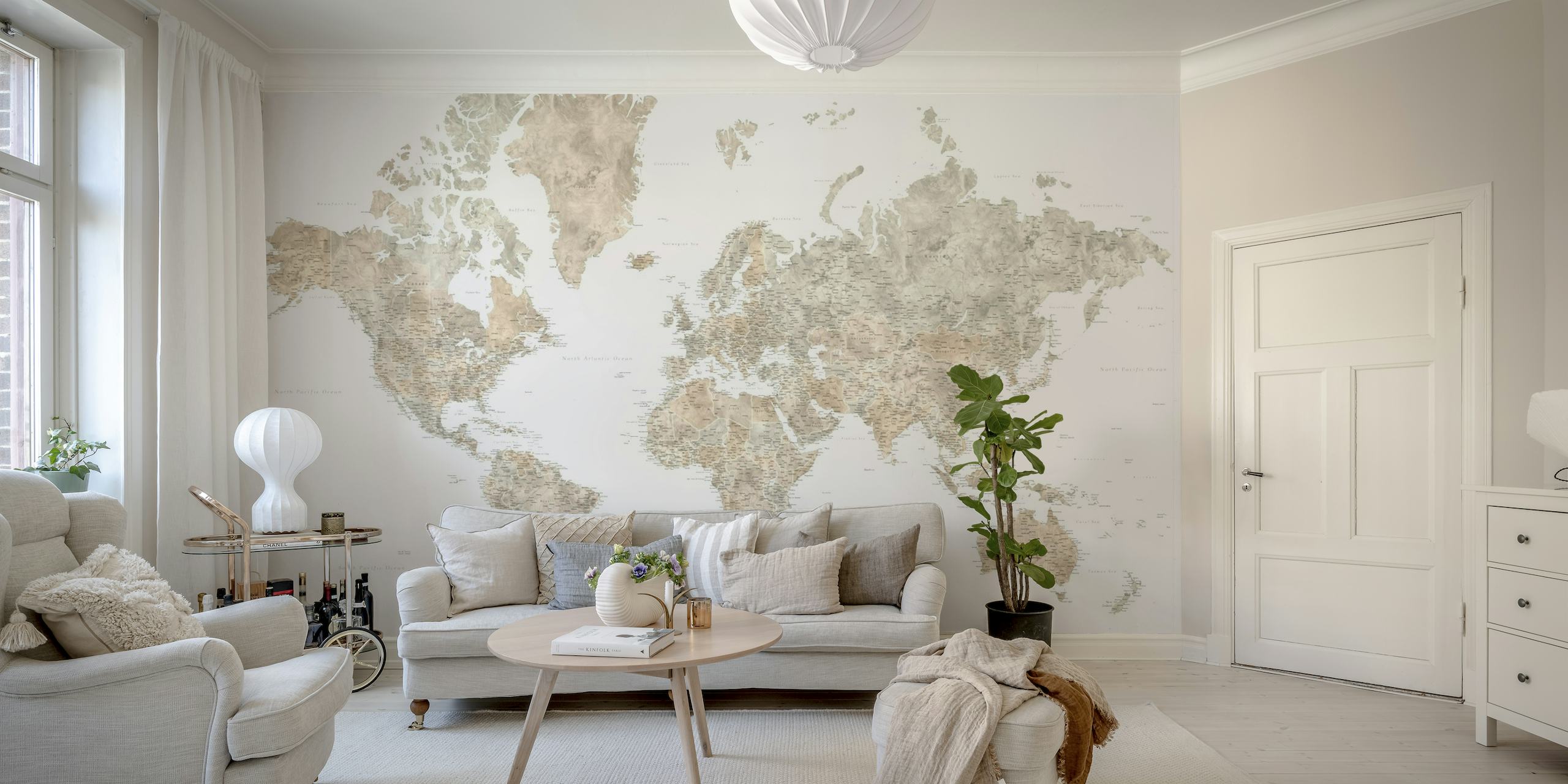 High detail world map Abey wallpaper