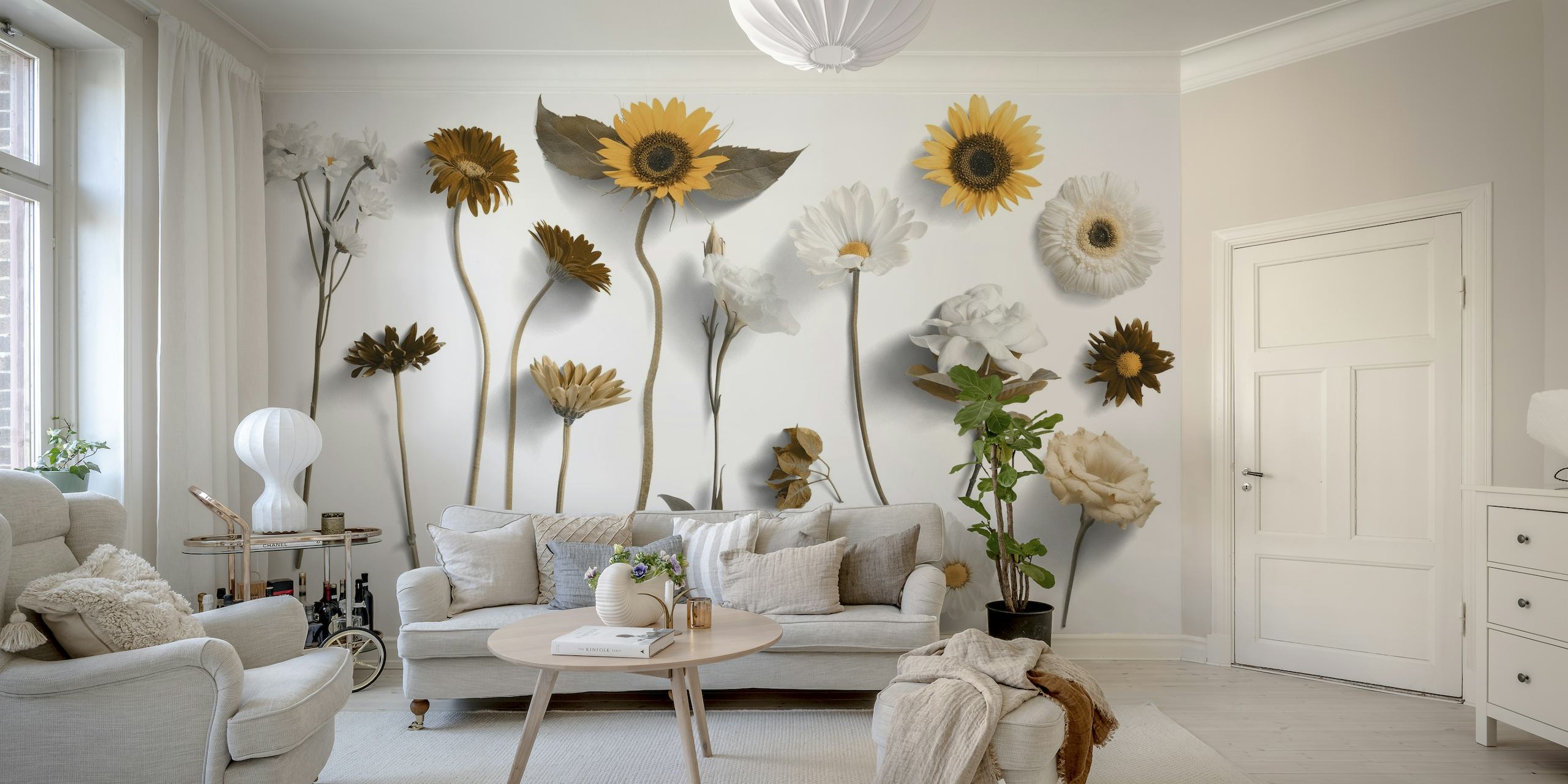 Minimal Flower Composition wallpaper