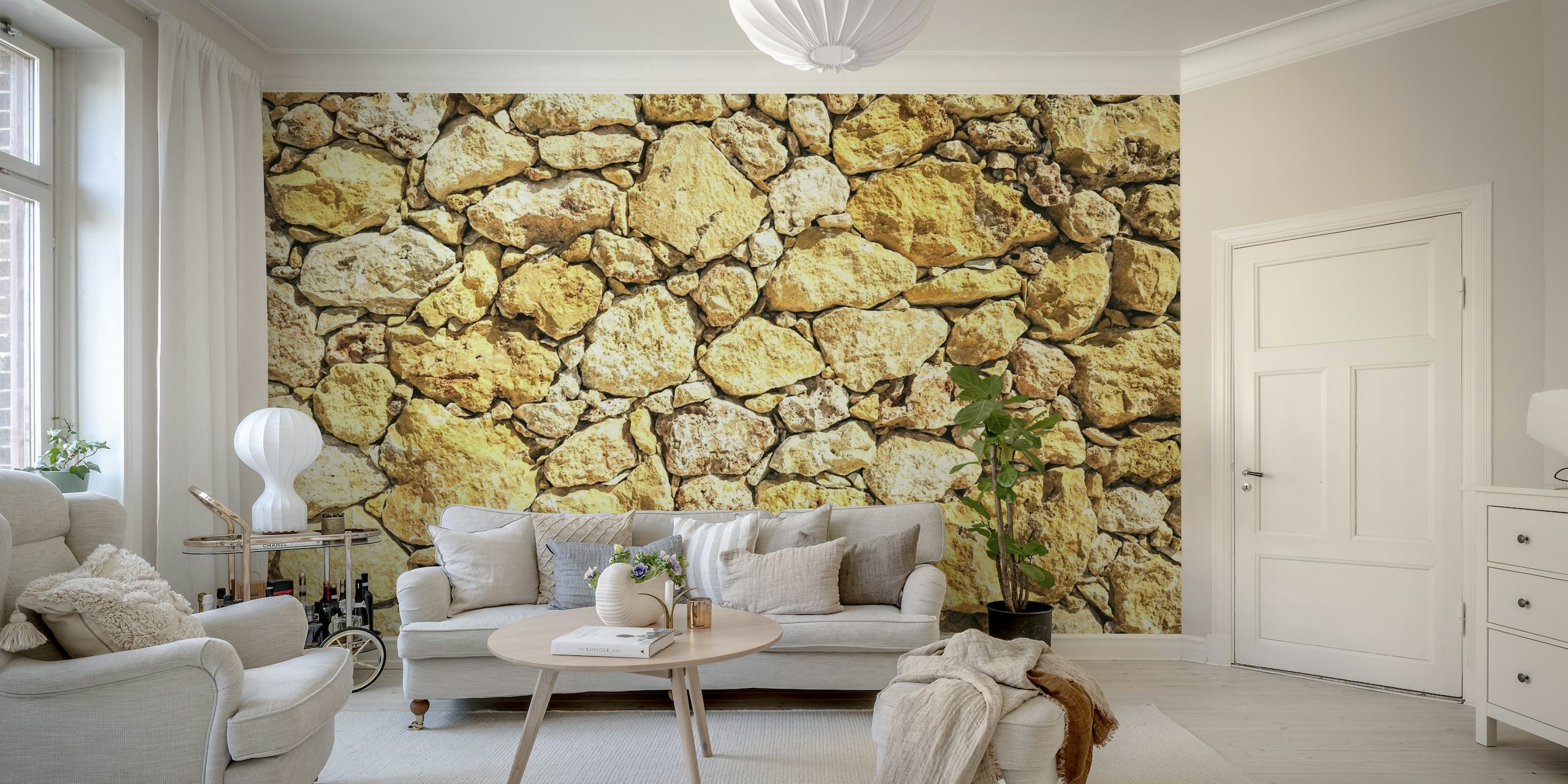 Mediterranean Stone Wall papel de parede