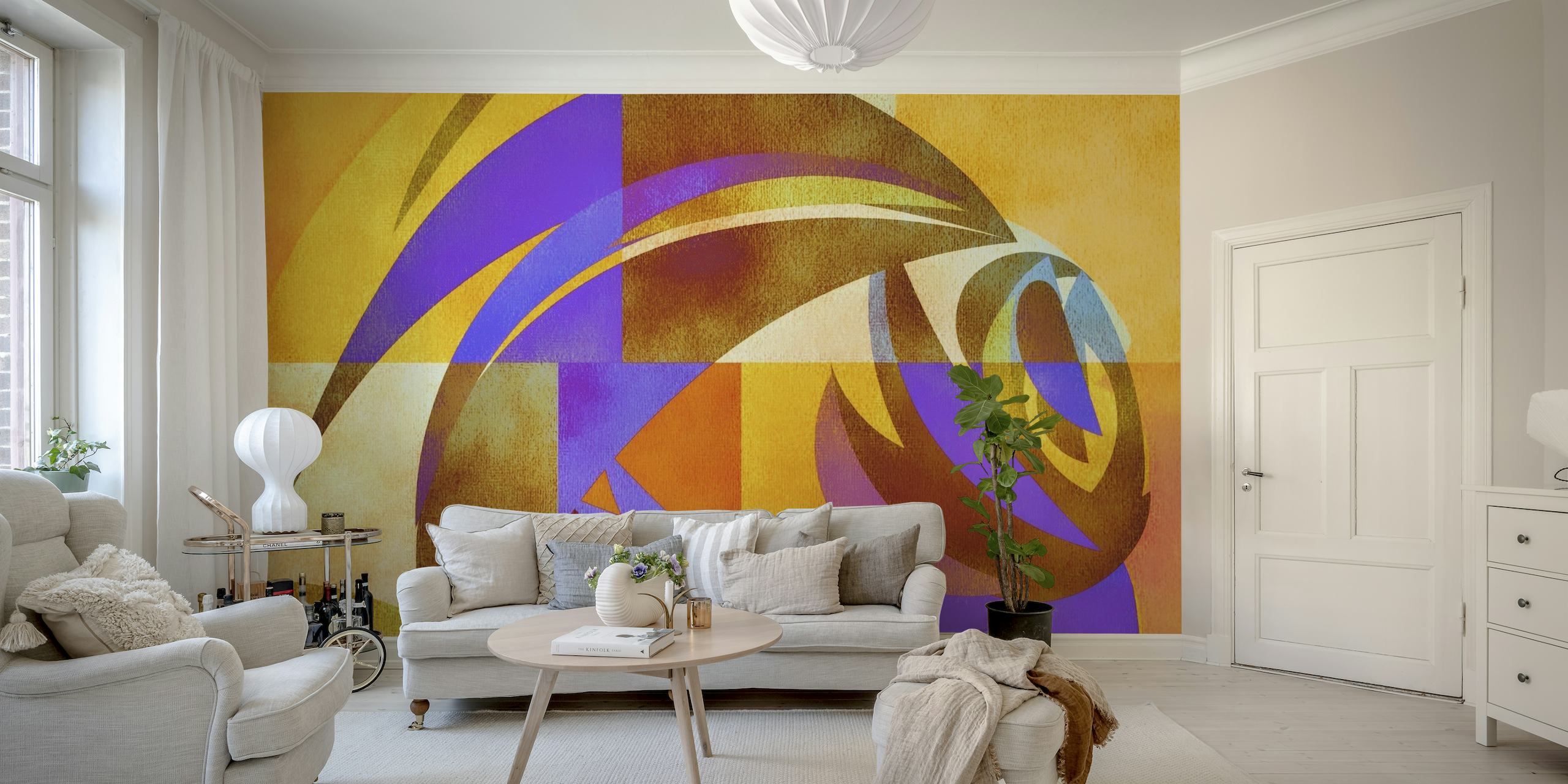 Abstract Exotic Tropical Pop tapet