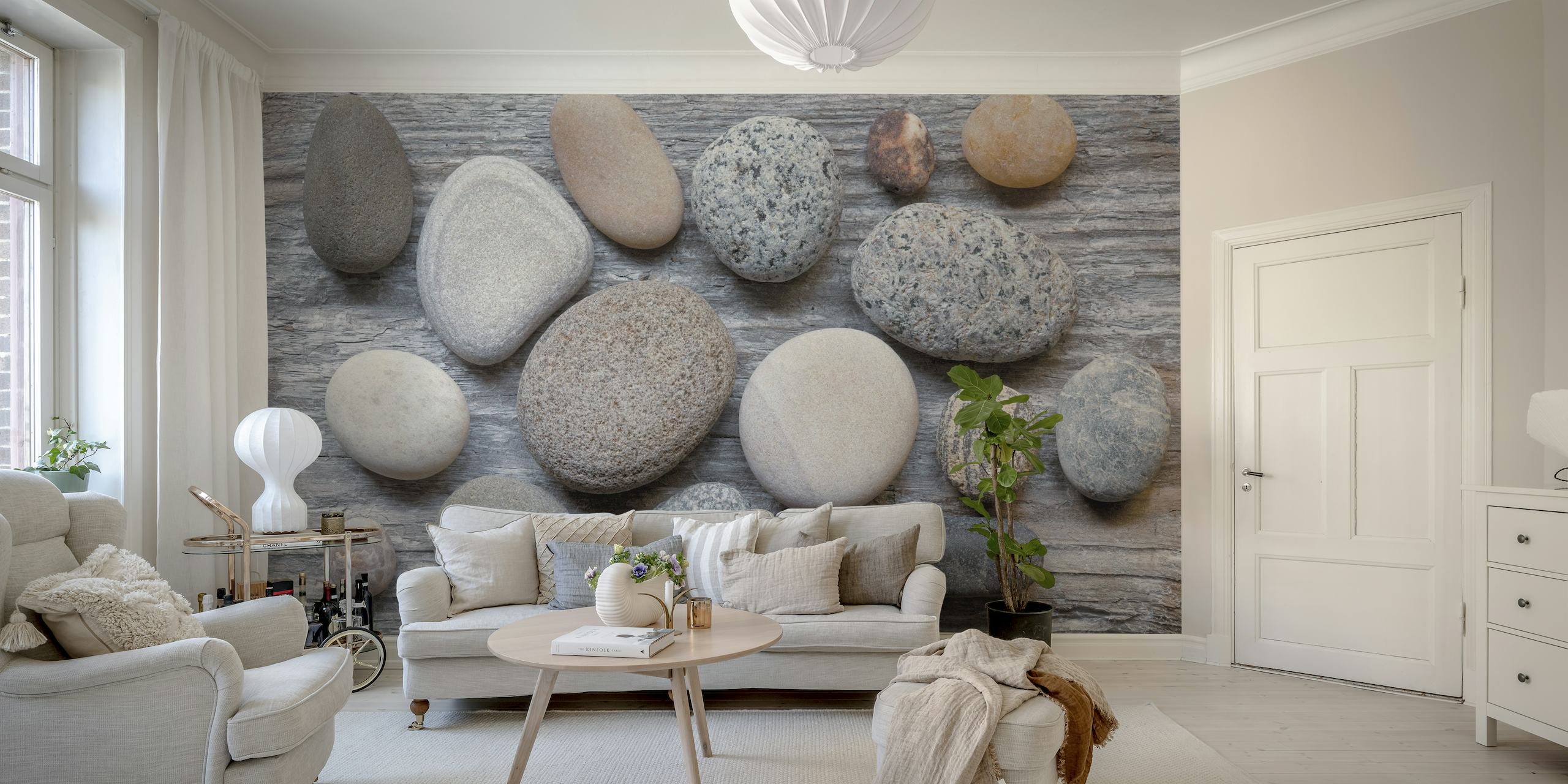 Smooth Grey Pebble Selection wallpaper