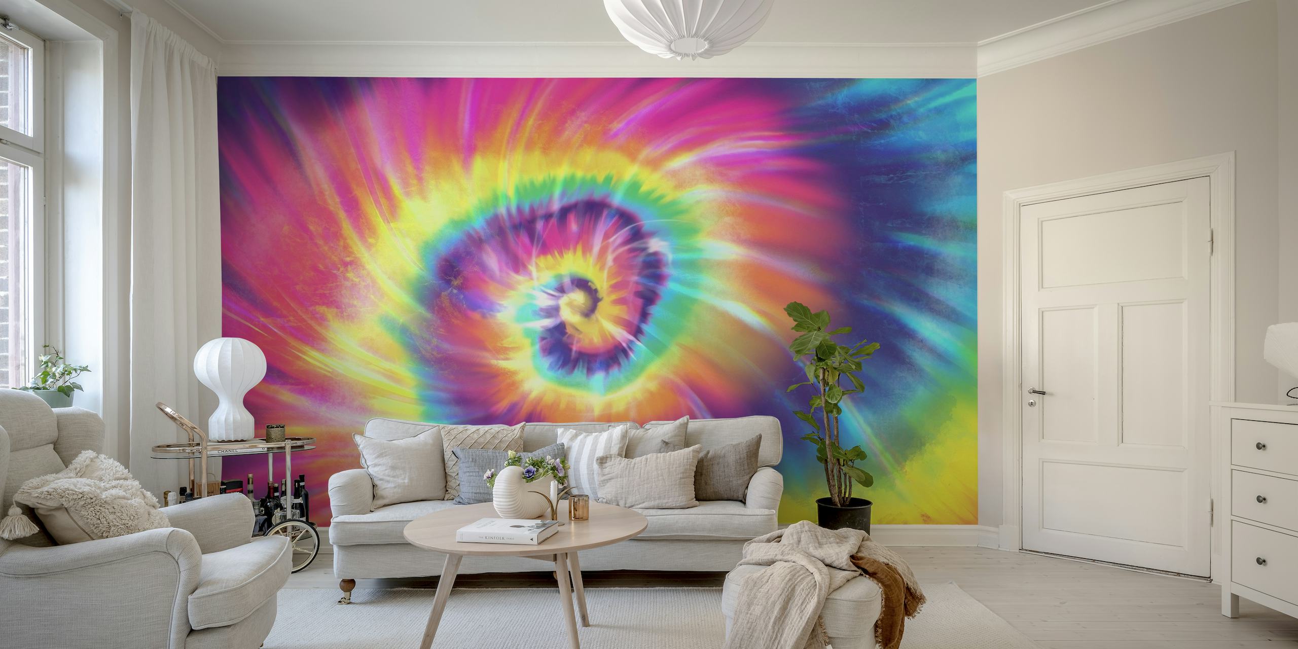 Mid Century Hippie Art behang