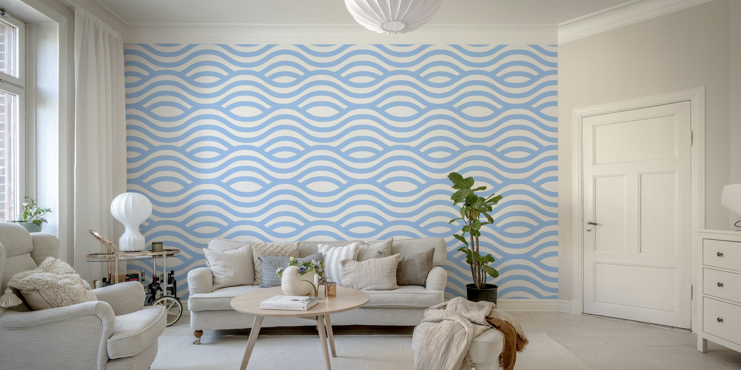 Blue Japan Waves wallpaper
