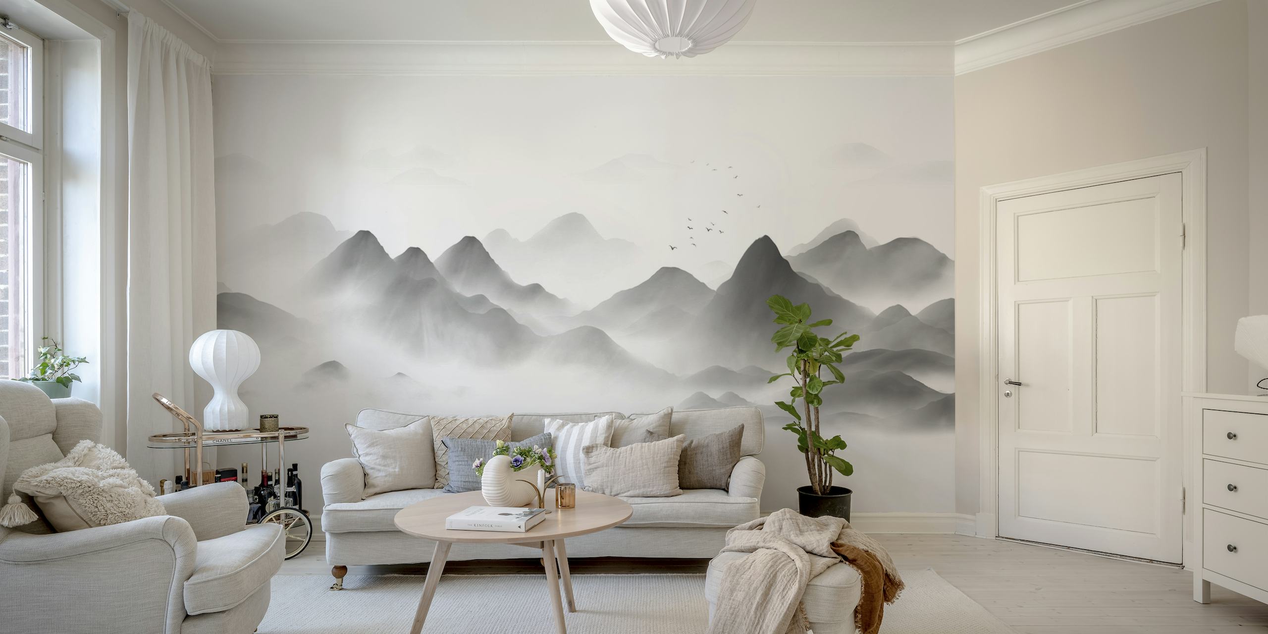 Chinsese style landscape behang