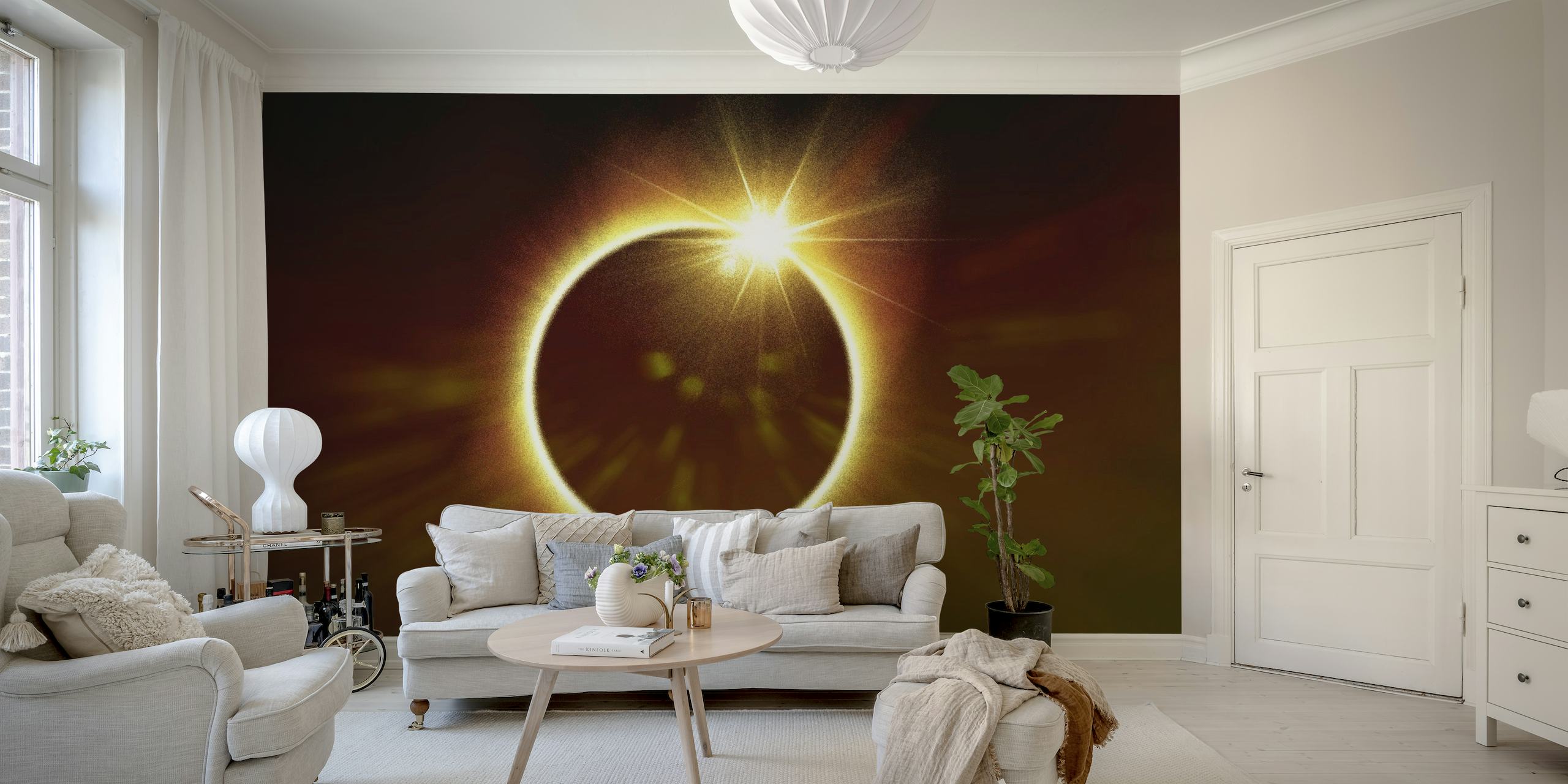 Golden Solar Eclipse papel de parede