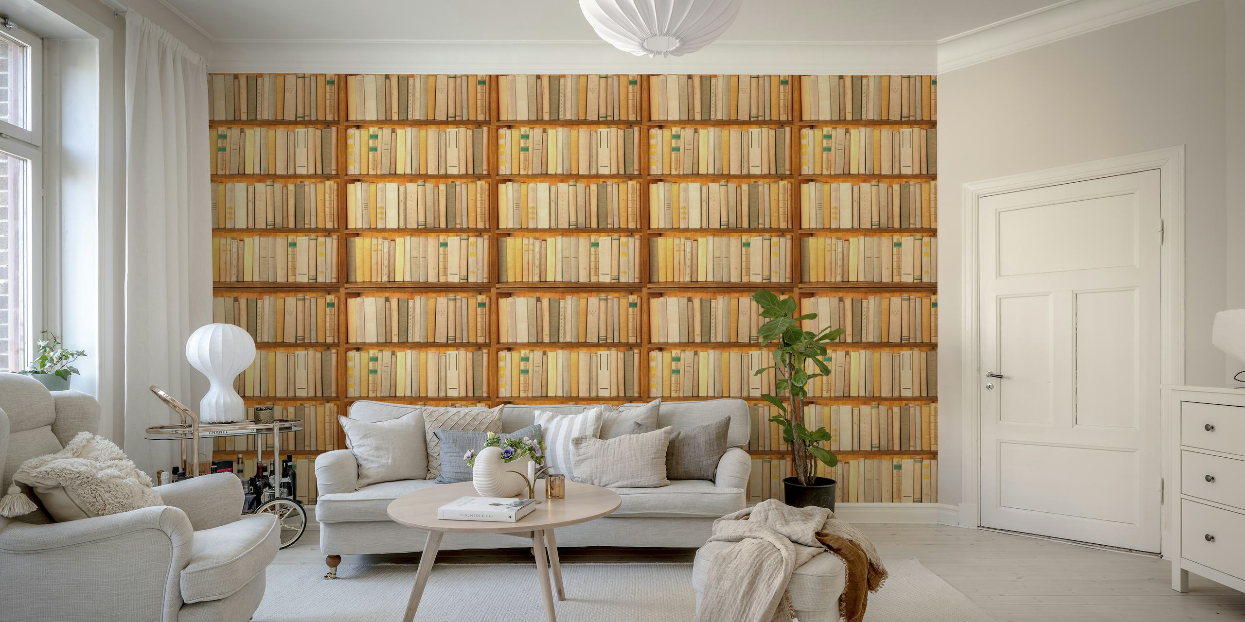 Bookshelf wallpaper