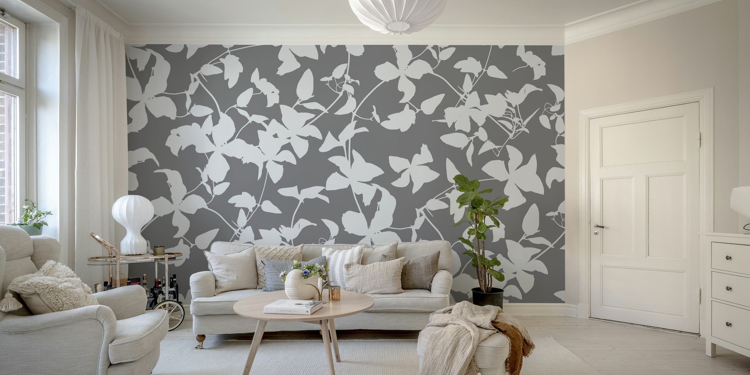Clematis Flower Silhouette 2 wallpaper
