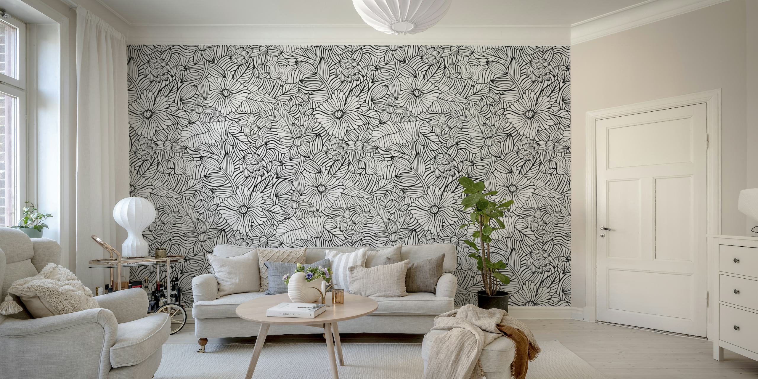Wilderness - black and white wallpaper
