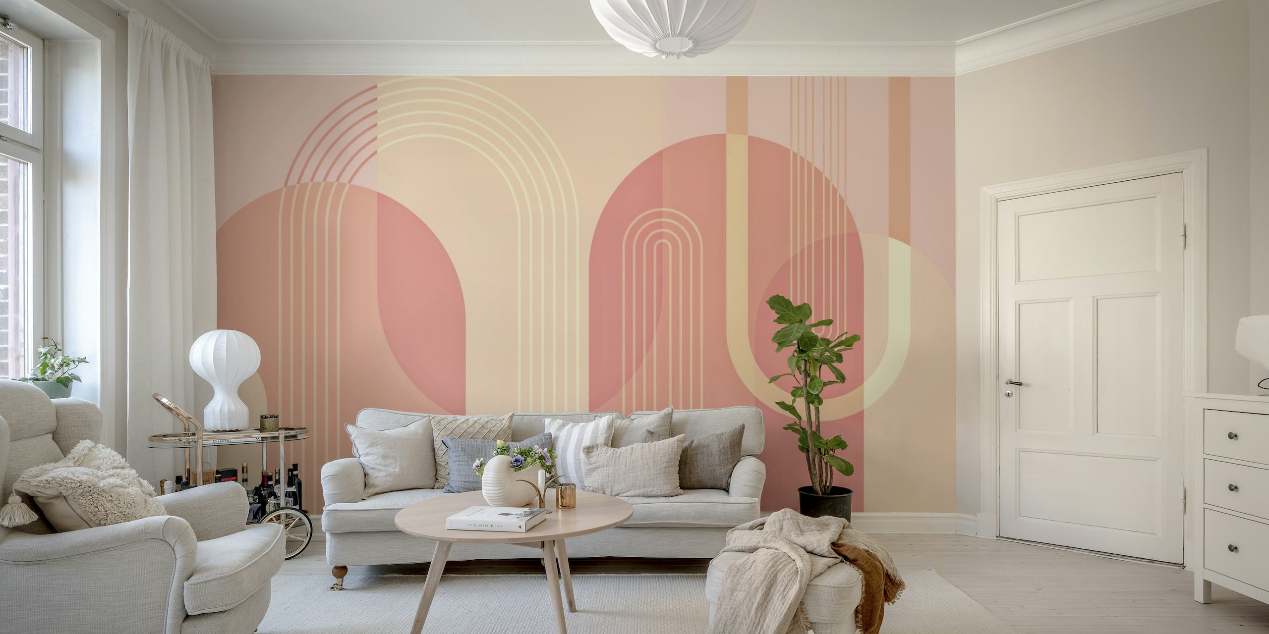 Mid Century Arches Pastels tapet