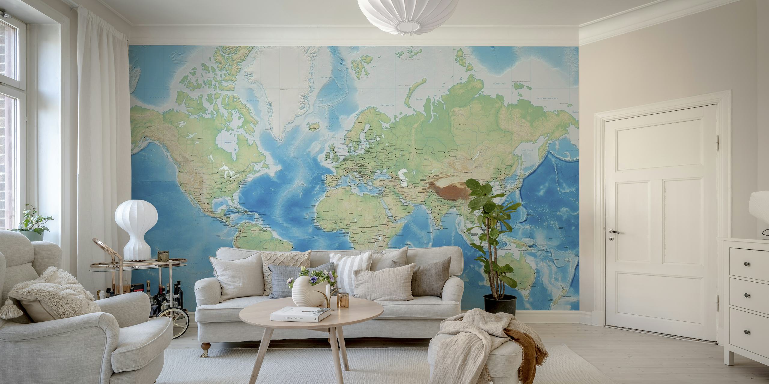 World map behang