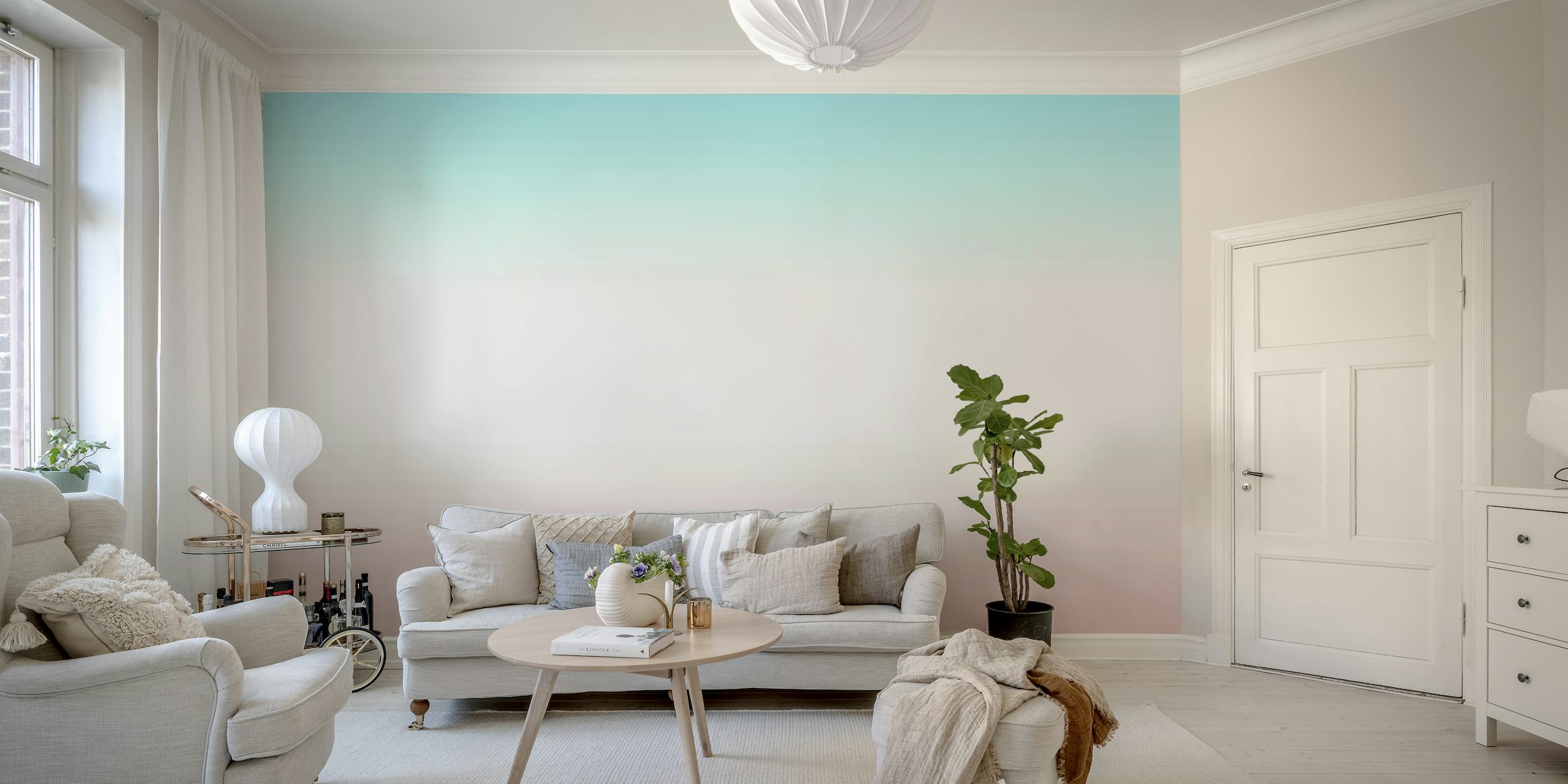 Pink and Blue Ombre wallpaper papel de parede