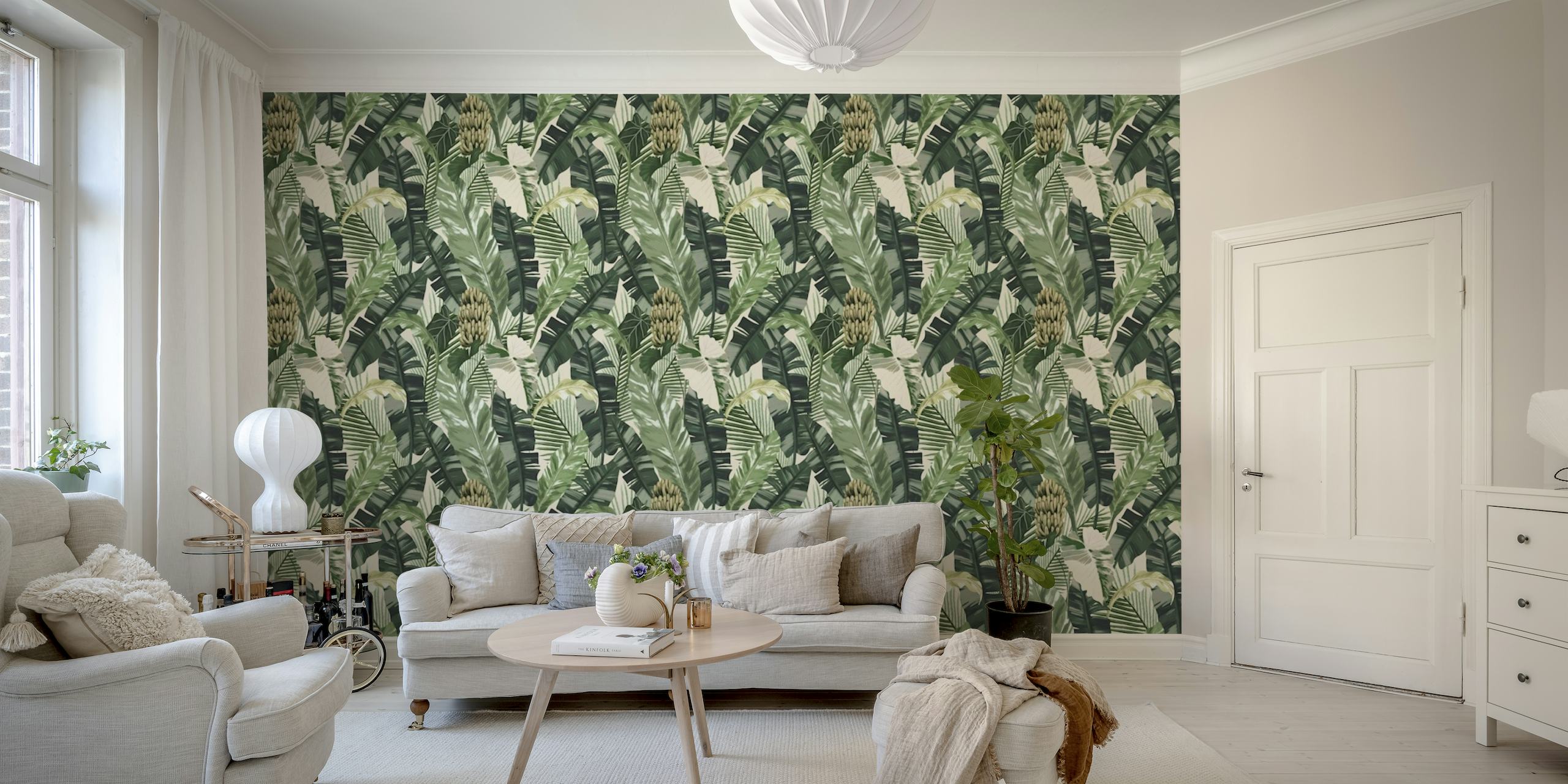 Pattern Tropical Leaves papel de parede