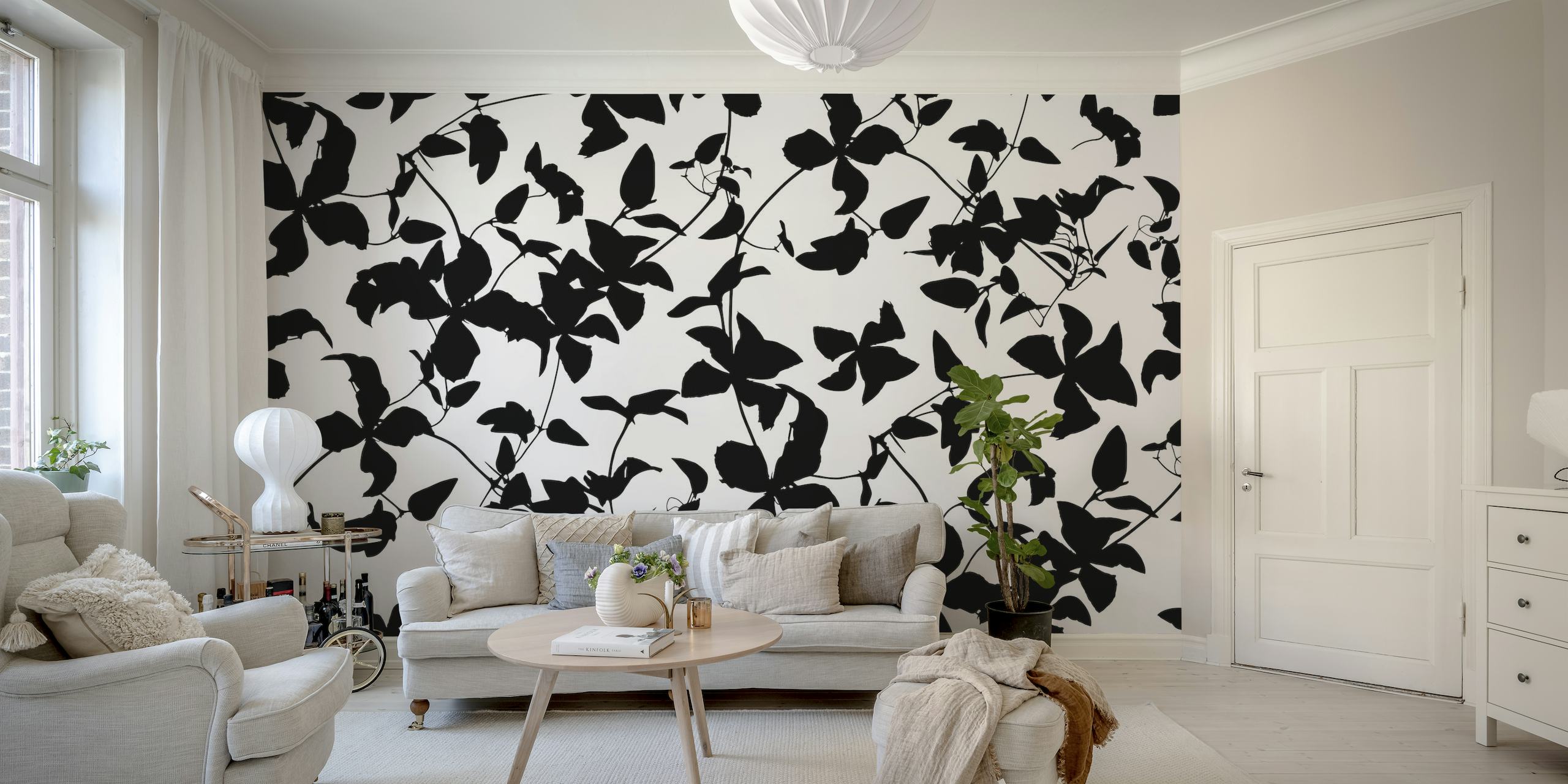 Clematis Flower Silhouette II wallpaper