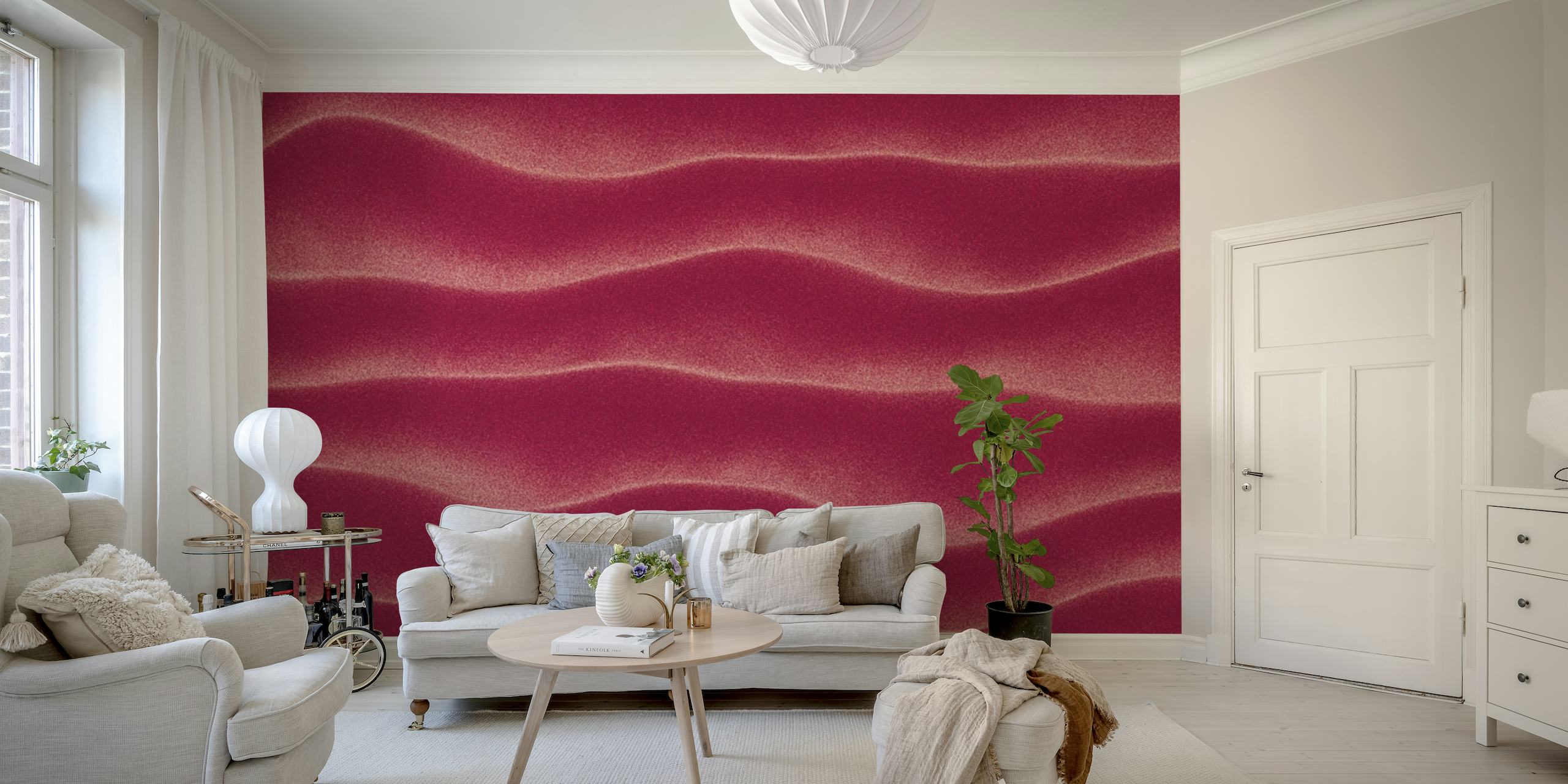 Viva magenta sand dunes wallpaper