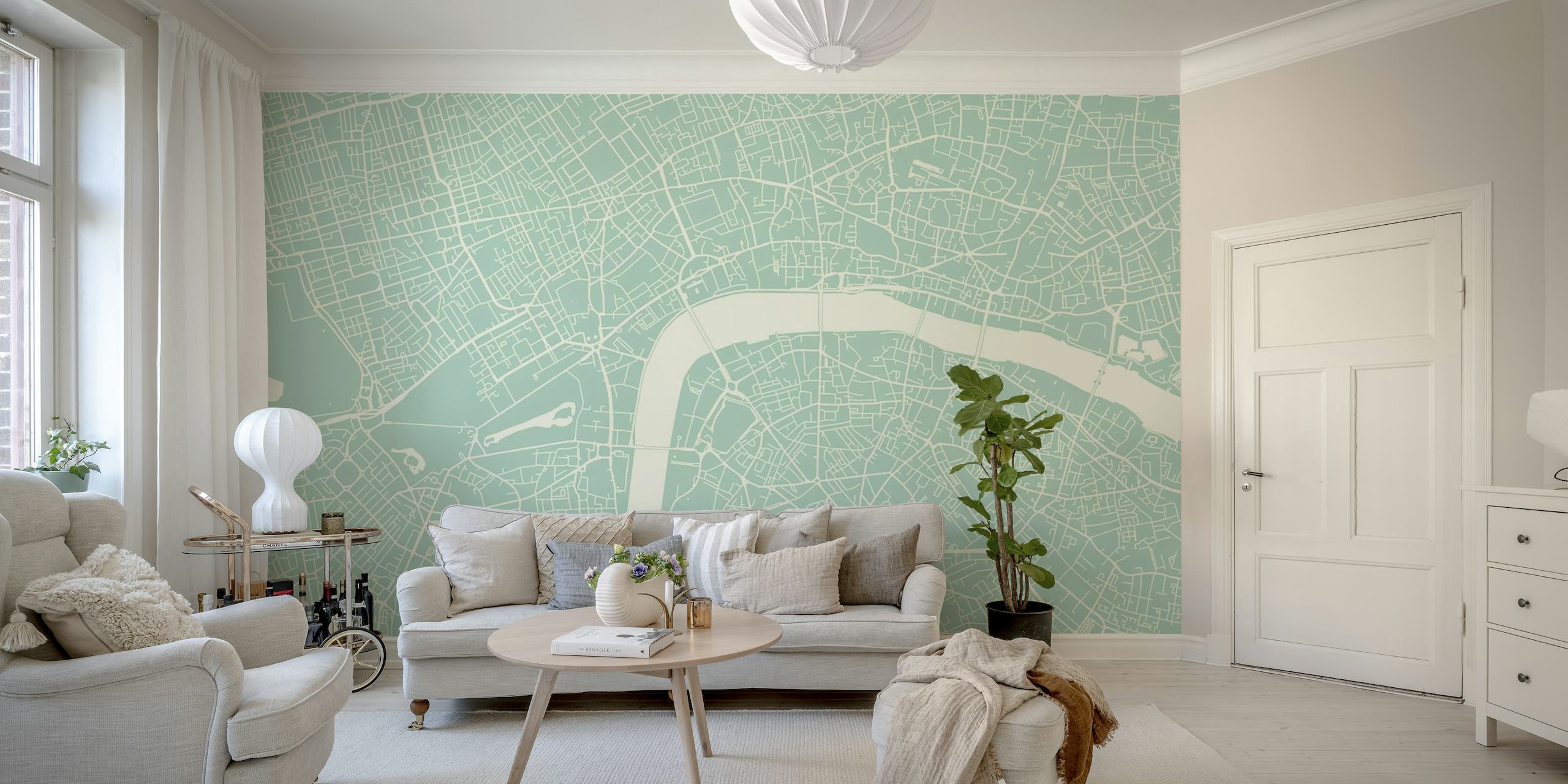London map modern papel de parede