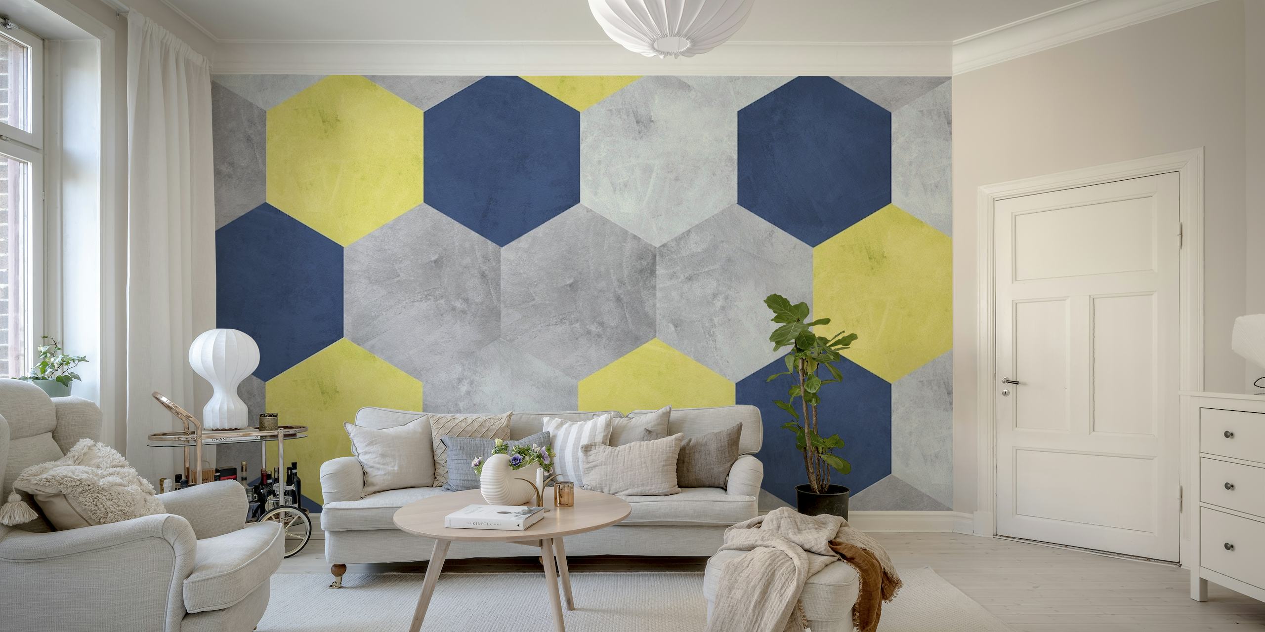 Contemporary Hexagon wallpaper
