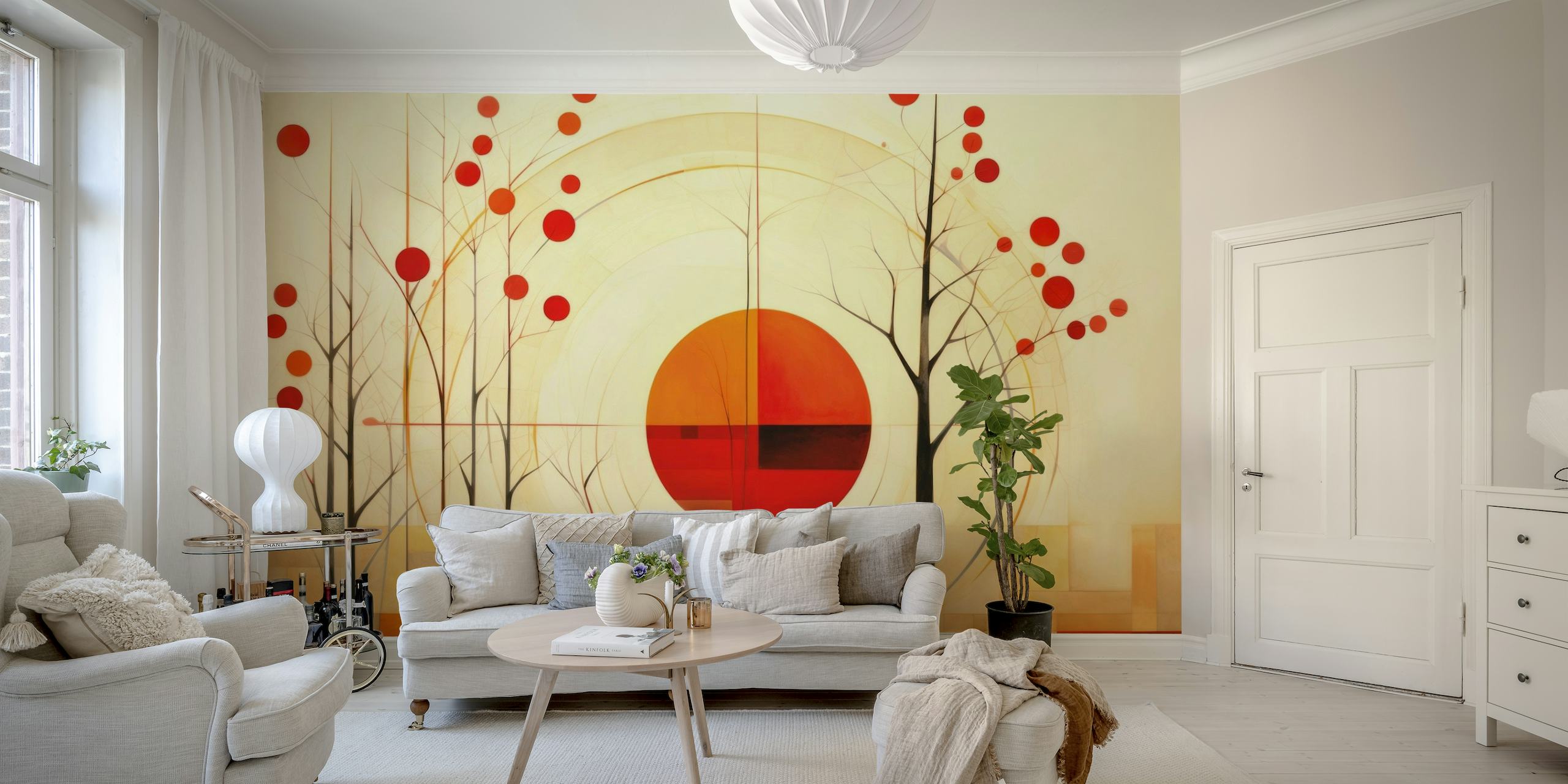 Geometric Art AUTUMN Sun wallpaper