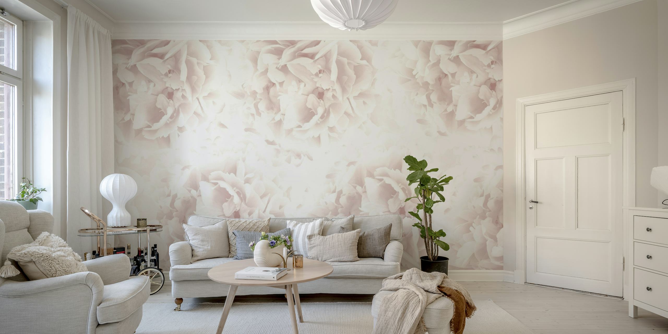 Blush Rose Peonies Dream 1 W2 wallpaper