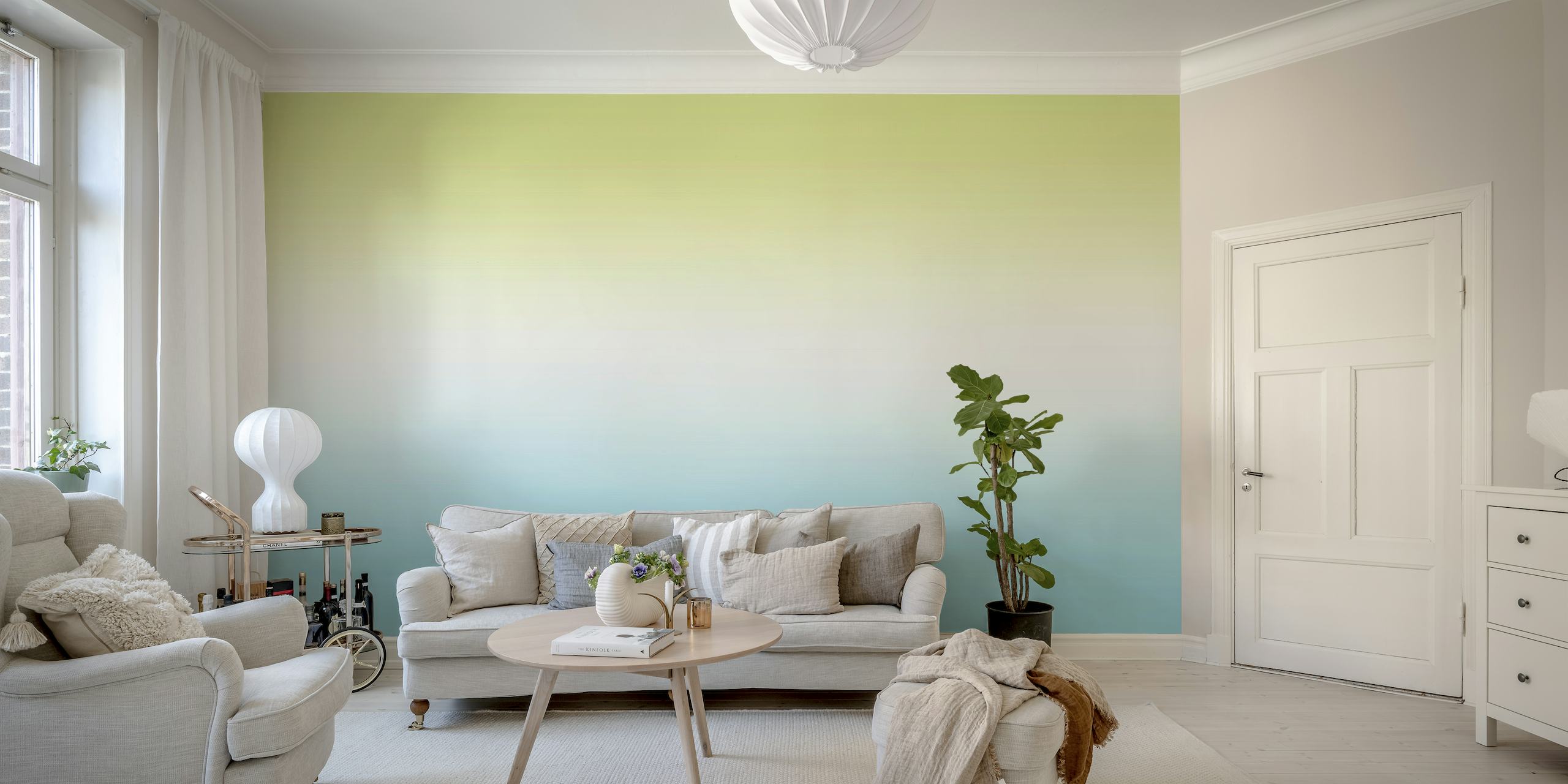 Lime Blue Gradient wallpaper
