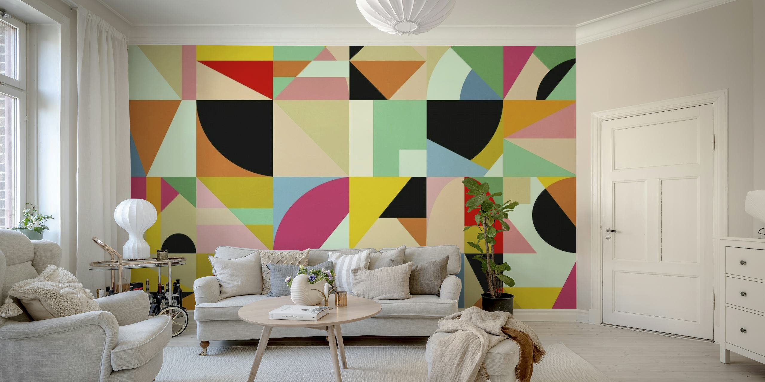 Colorful Abstract Geometric 4 behang