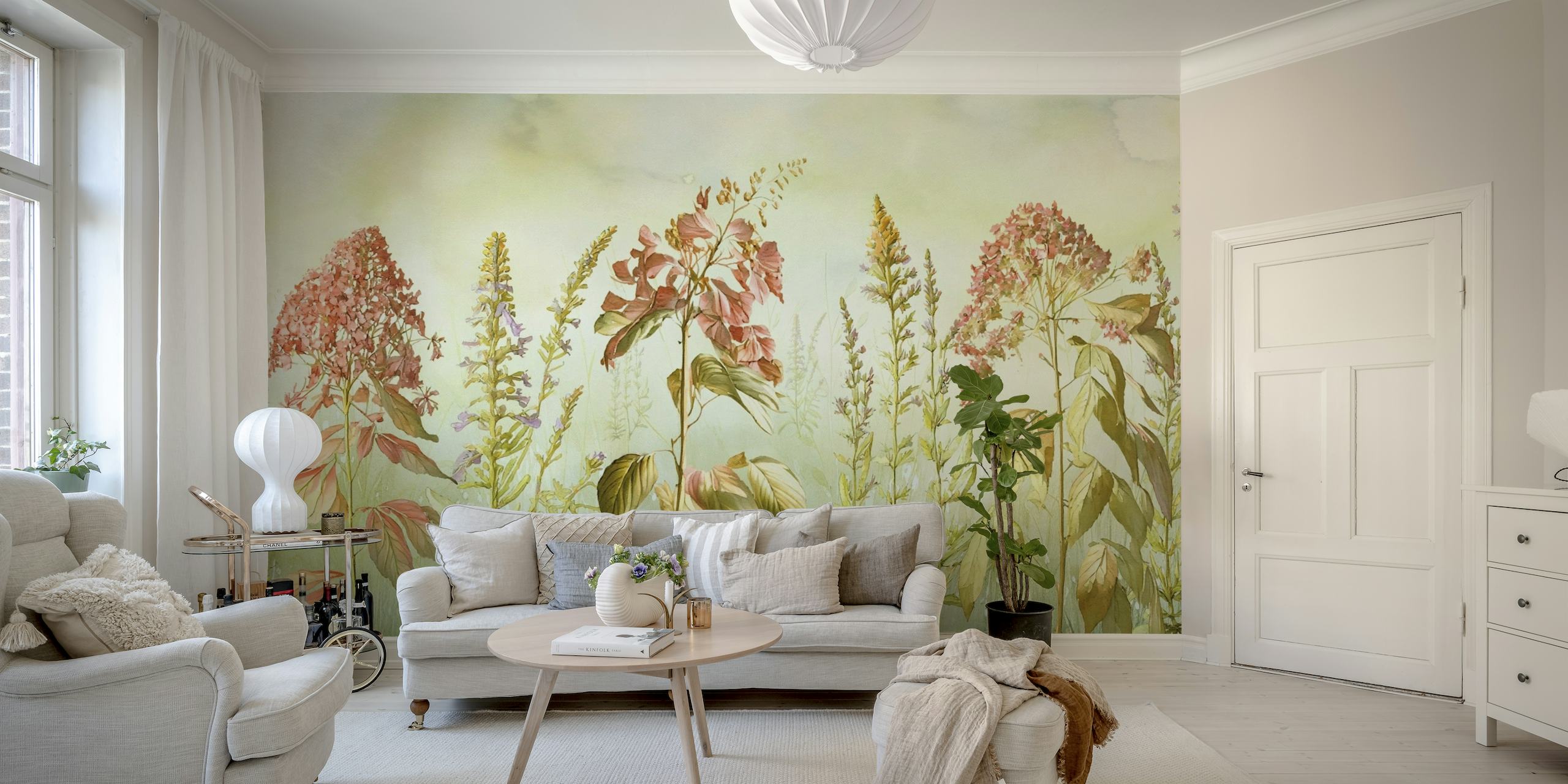 Wild flowers meadows wallpaper
