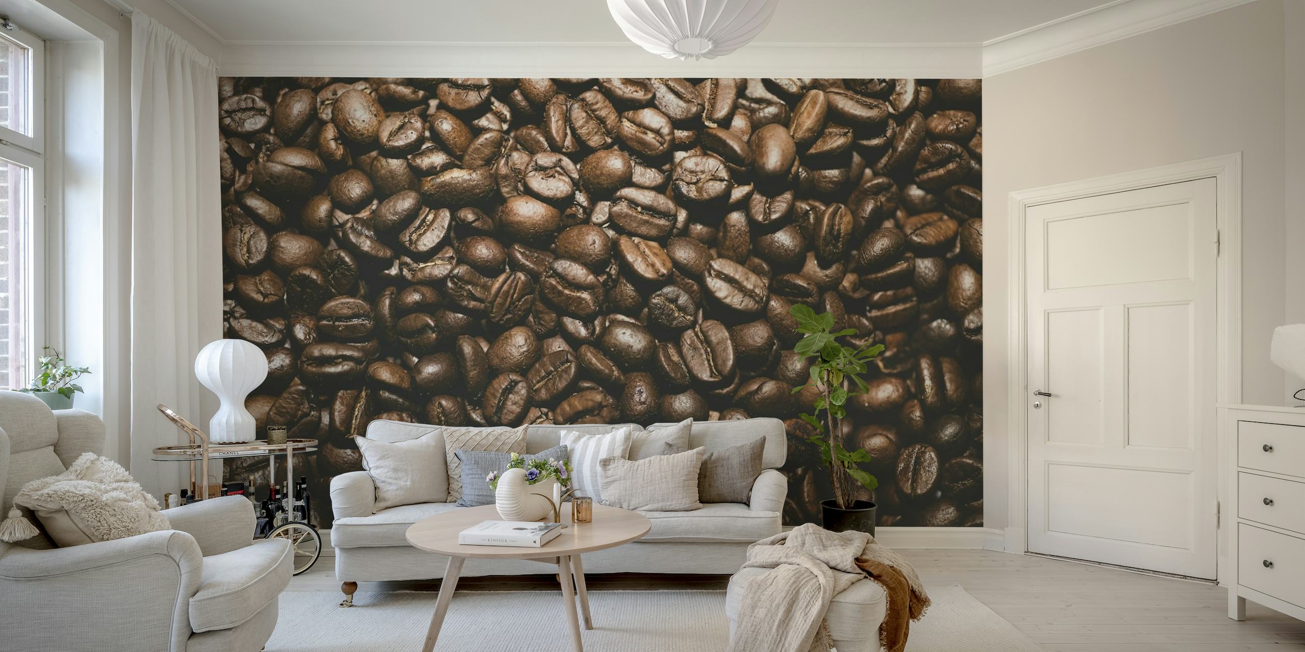 Coffee Beans Pattern 1 behang
