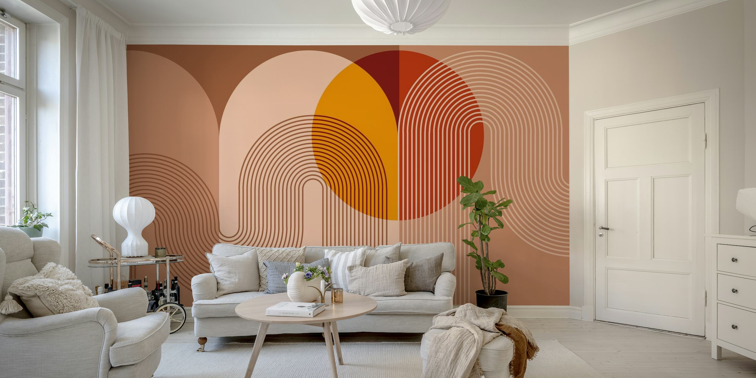 Mid Century Modern Sunset wallpaper