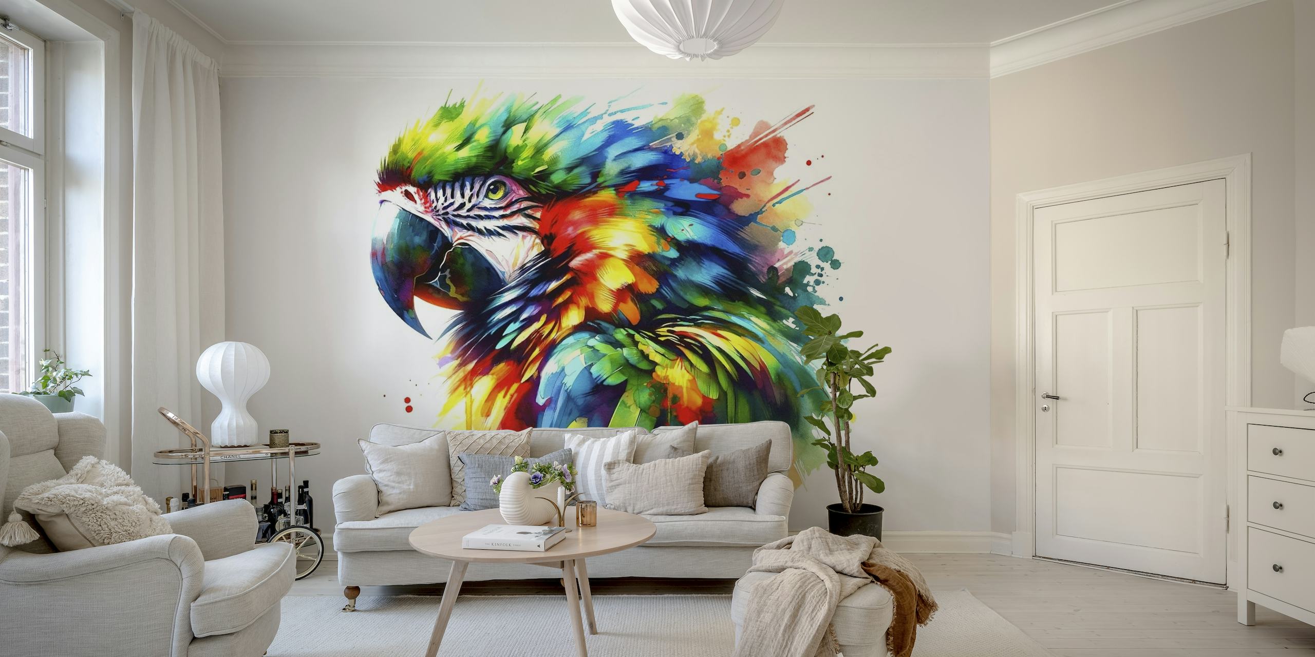 Vibrant Parrot's Tropical Essence wallpaper