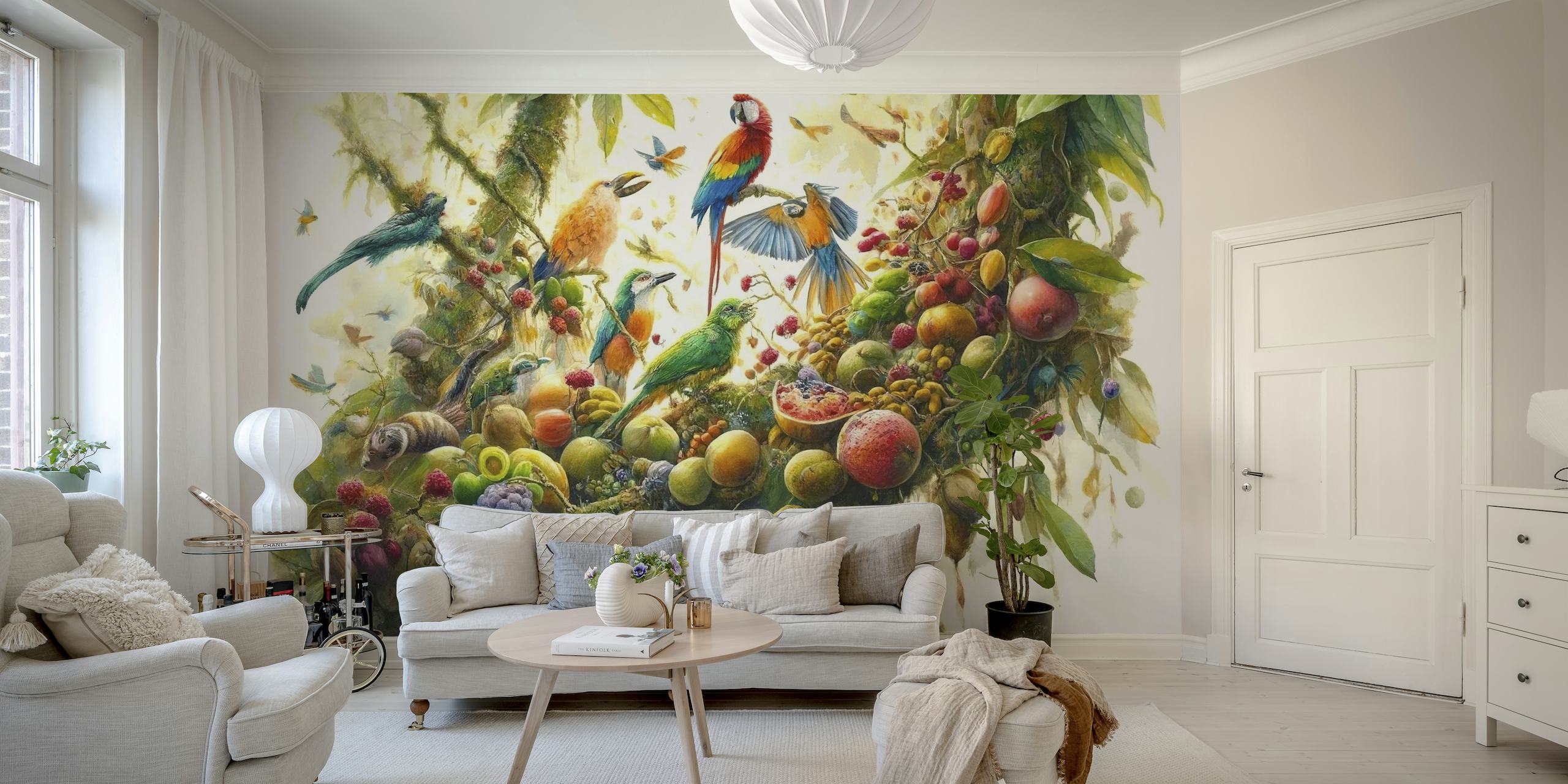 Jungle Symphony in Vivid Hues wallpaper