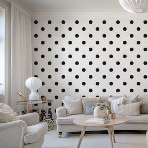 Black and white dots wallpaper 4
