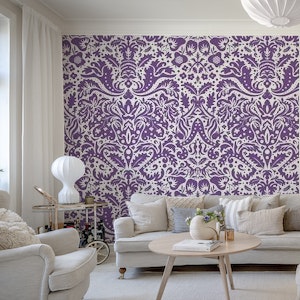 Baroque Damask Design 1 Purple