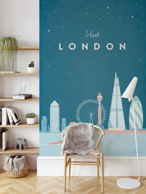 Attent Groet Top Londen reisposter behang - Happywall