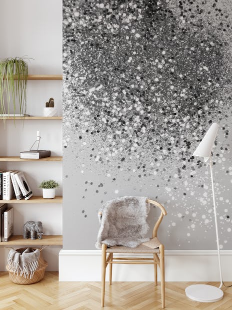 silver sparkly wallpaper