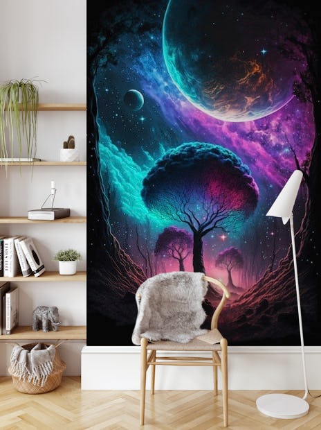 universe trees wallpaper - Happywall