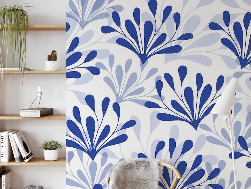Blue flowers pattern