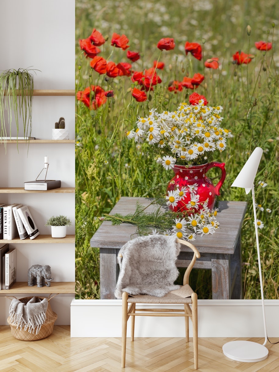 Flower Still Life With Chair wallpaper