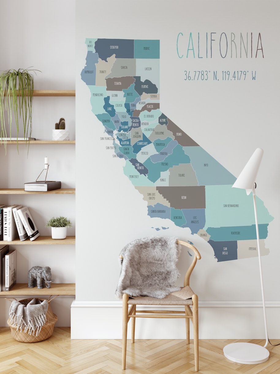 California State Map tapet