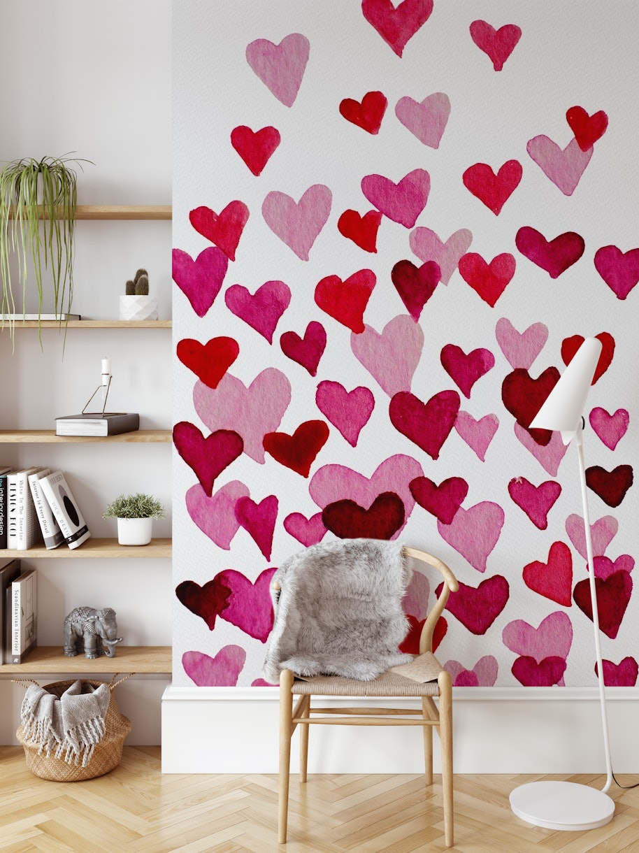 Coeurs de Saint Valentin papiers peint